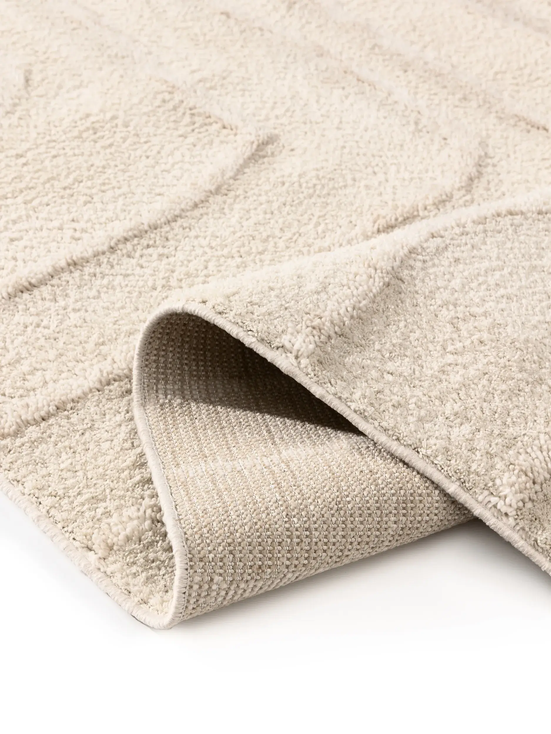 Tapis en 100% Polyester en Blanc avec une pile de 100% Polyester de hauteur de benuta POP