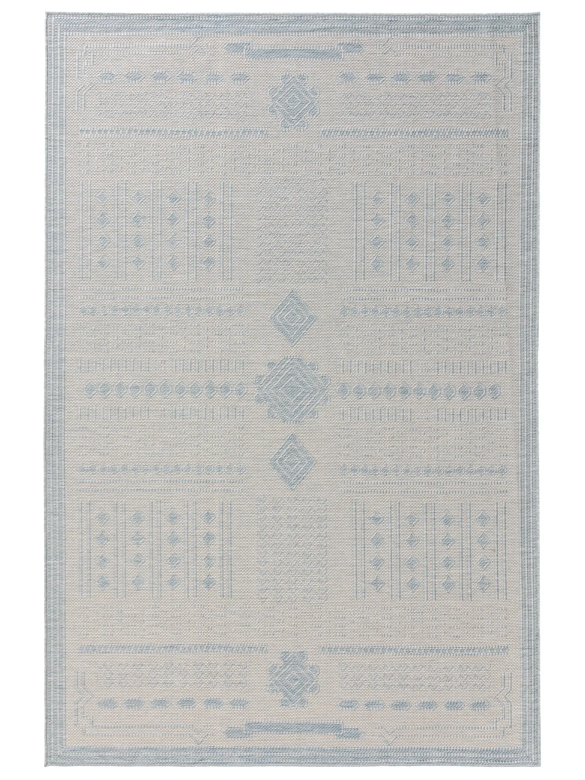 Rug made of 100% Polypropylen in Blue with a 100% Polypropylen high pile by benuta Nest
