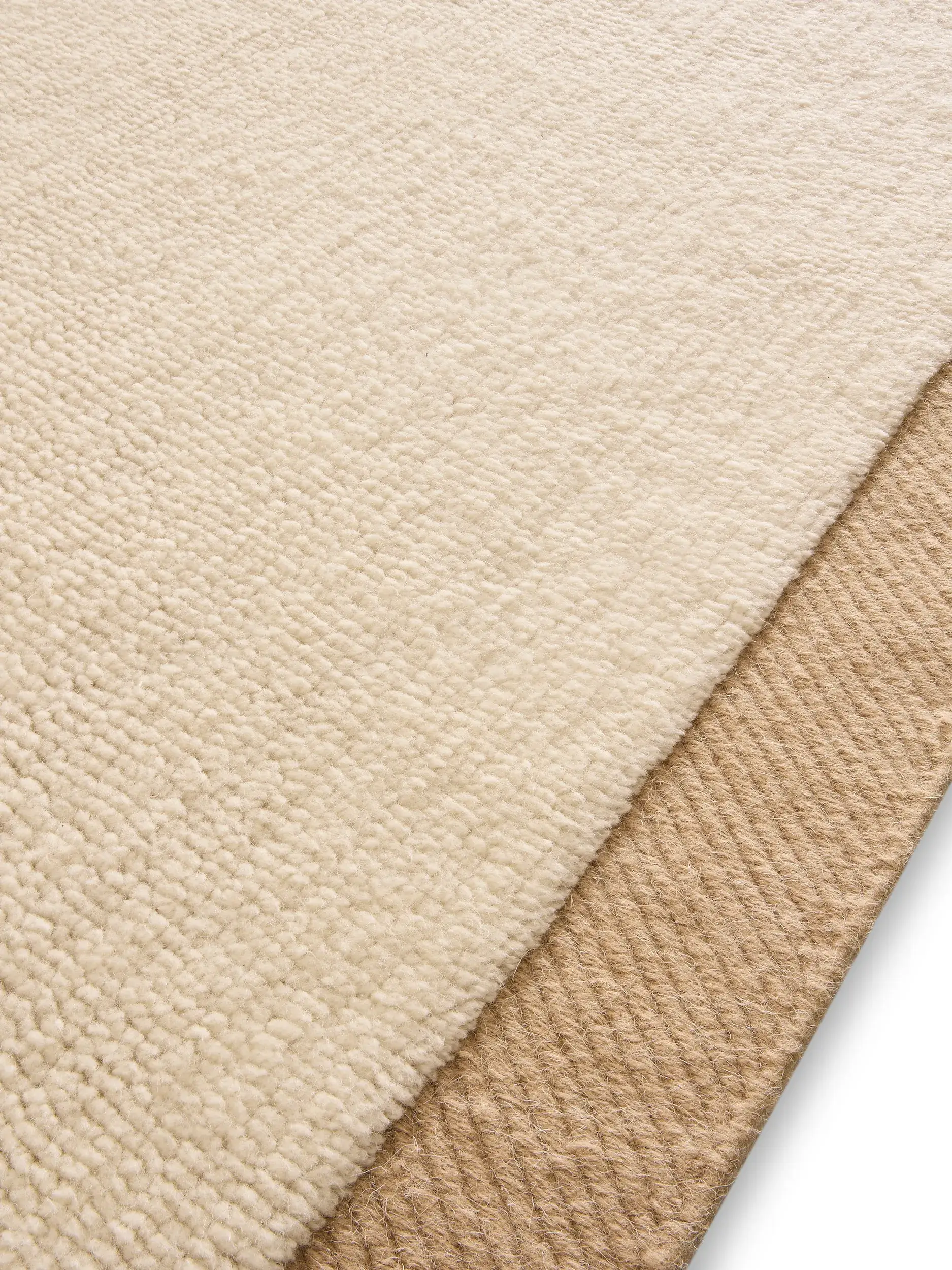 Matta Franco av 50% Ull, 50% Ull (från Nya Zeeland) i Beige från benuta pure