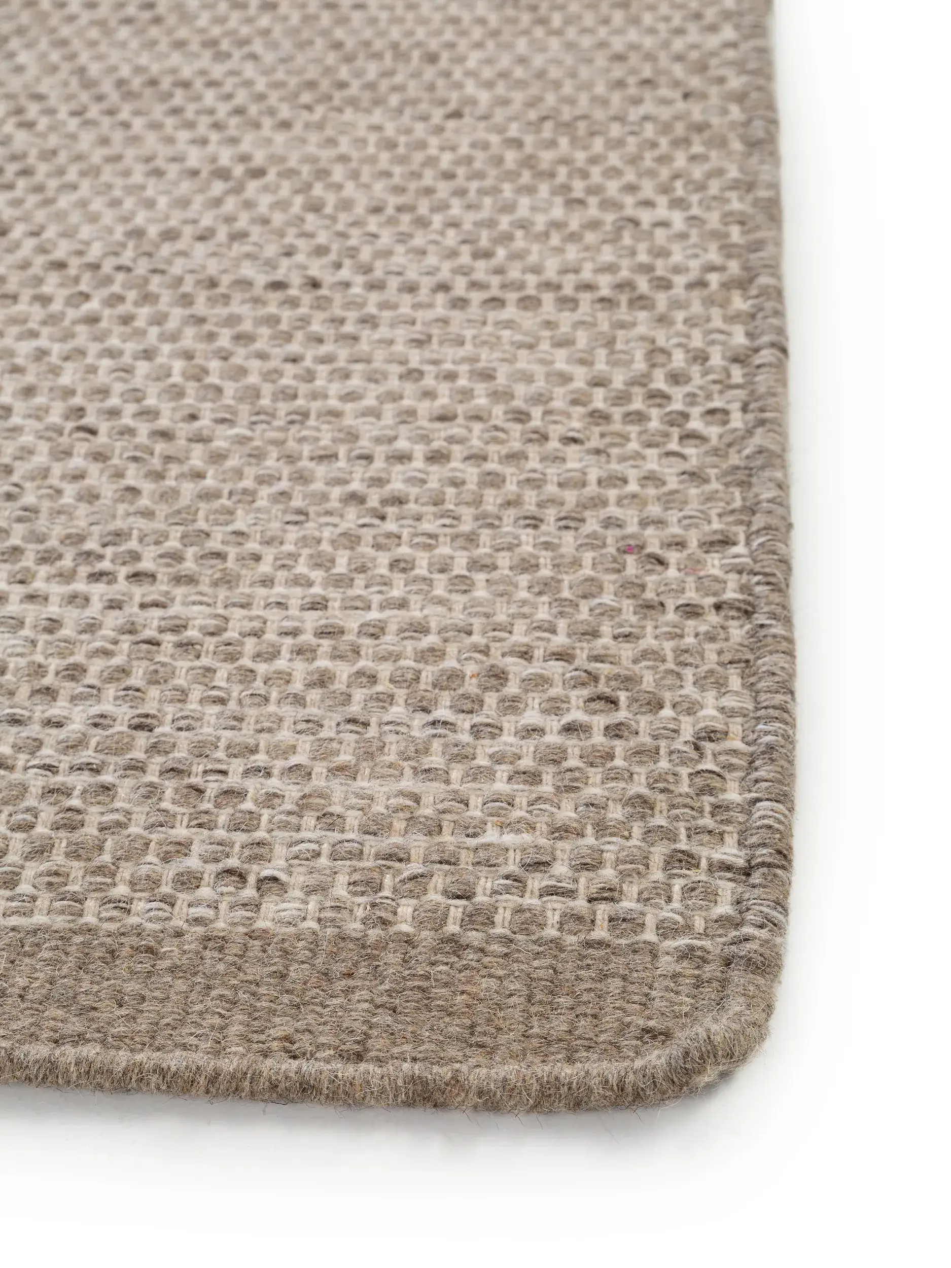 Tappeto di 80% Lana, 20% Cotone in Taupe con pelo alto 80% Lana, 20% Cotone da benuta pure