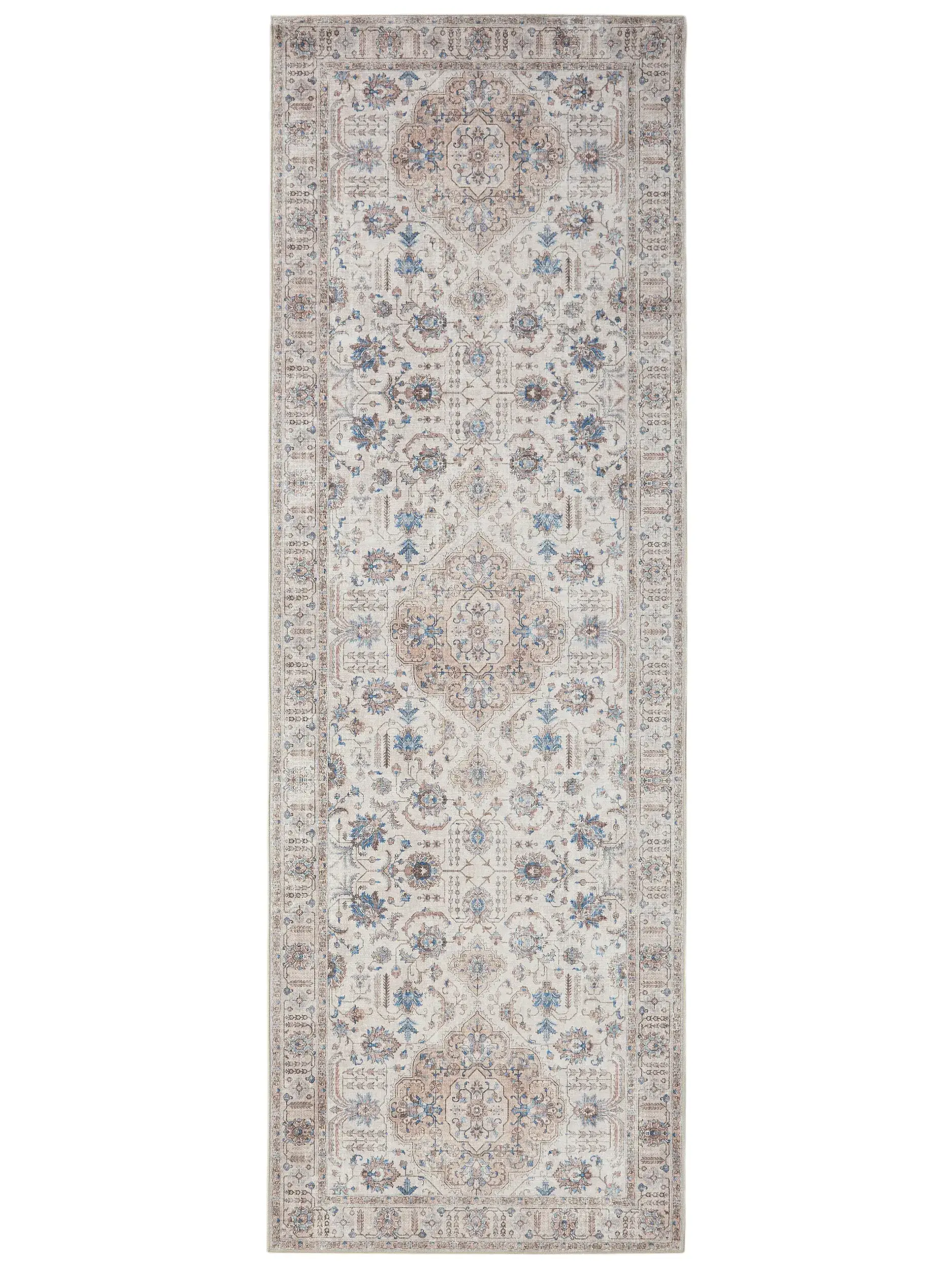 Matta av 100% Polyester i Beige med 100% Polyester hög lugg från benuta POP