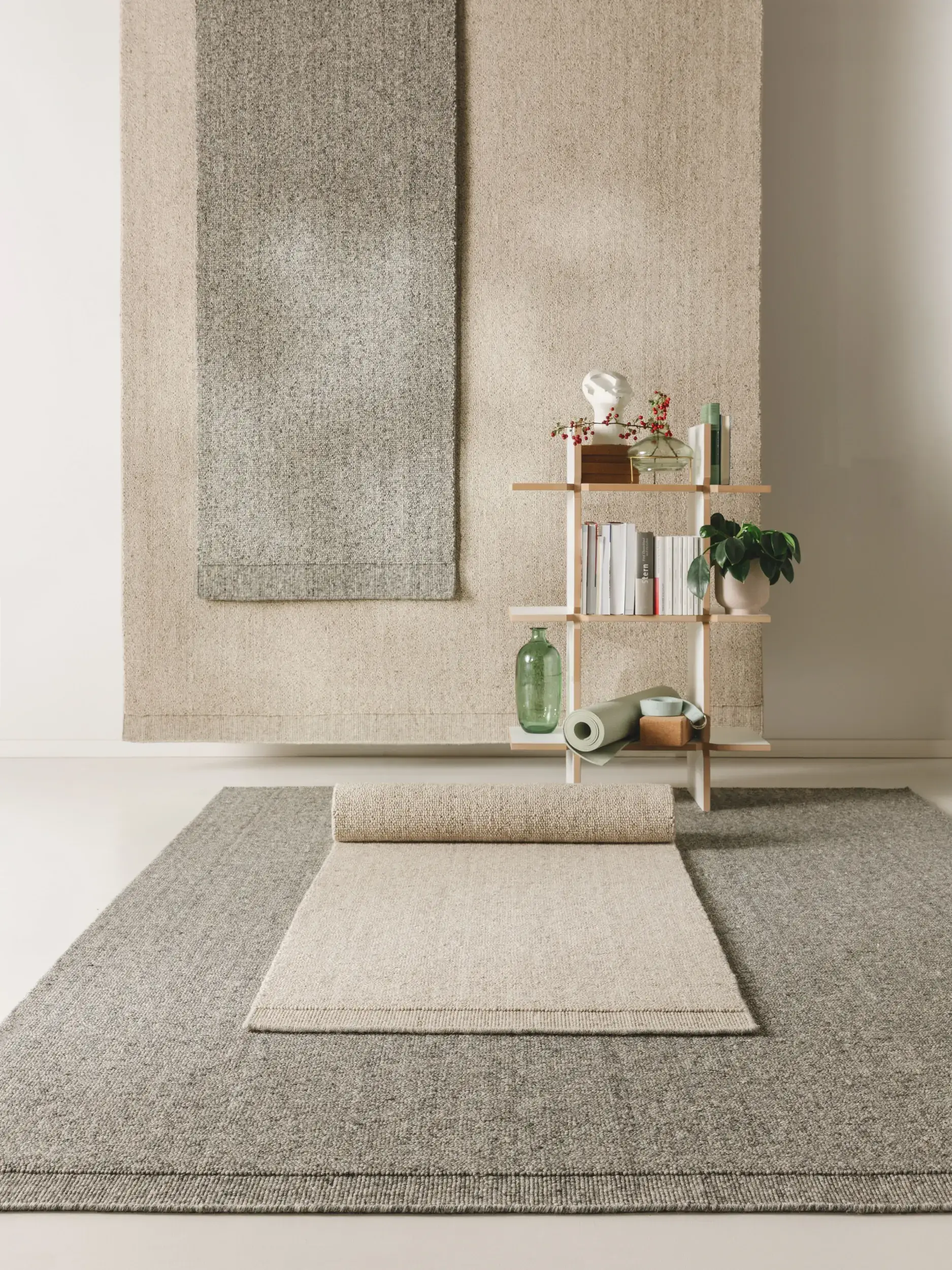 Teppich aus 80% Wolle, 20% Baumwolle in Beige mit 80% Wolle, 20% Baumwolle hohem Flor von benuta Pure