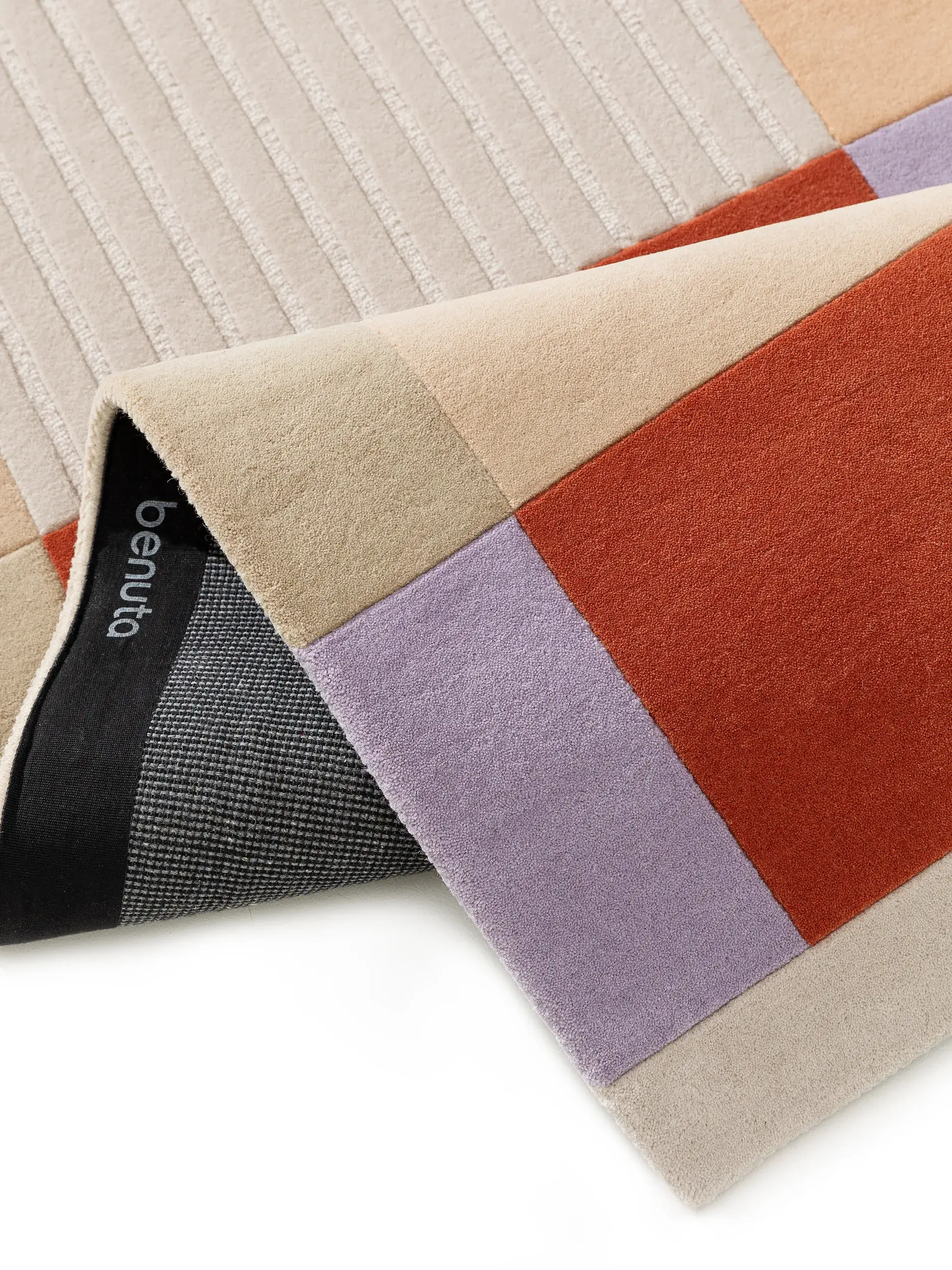 Teppich aus 100% Wolle (aus Neuseeland) in Multicolor mit 100% Wolle (aus Neuseeland) hohem Flor von benuta Finest