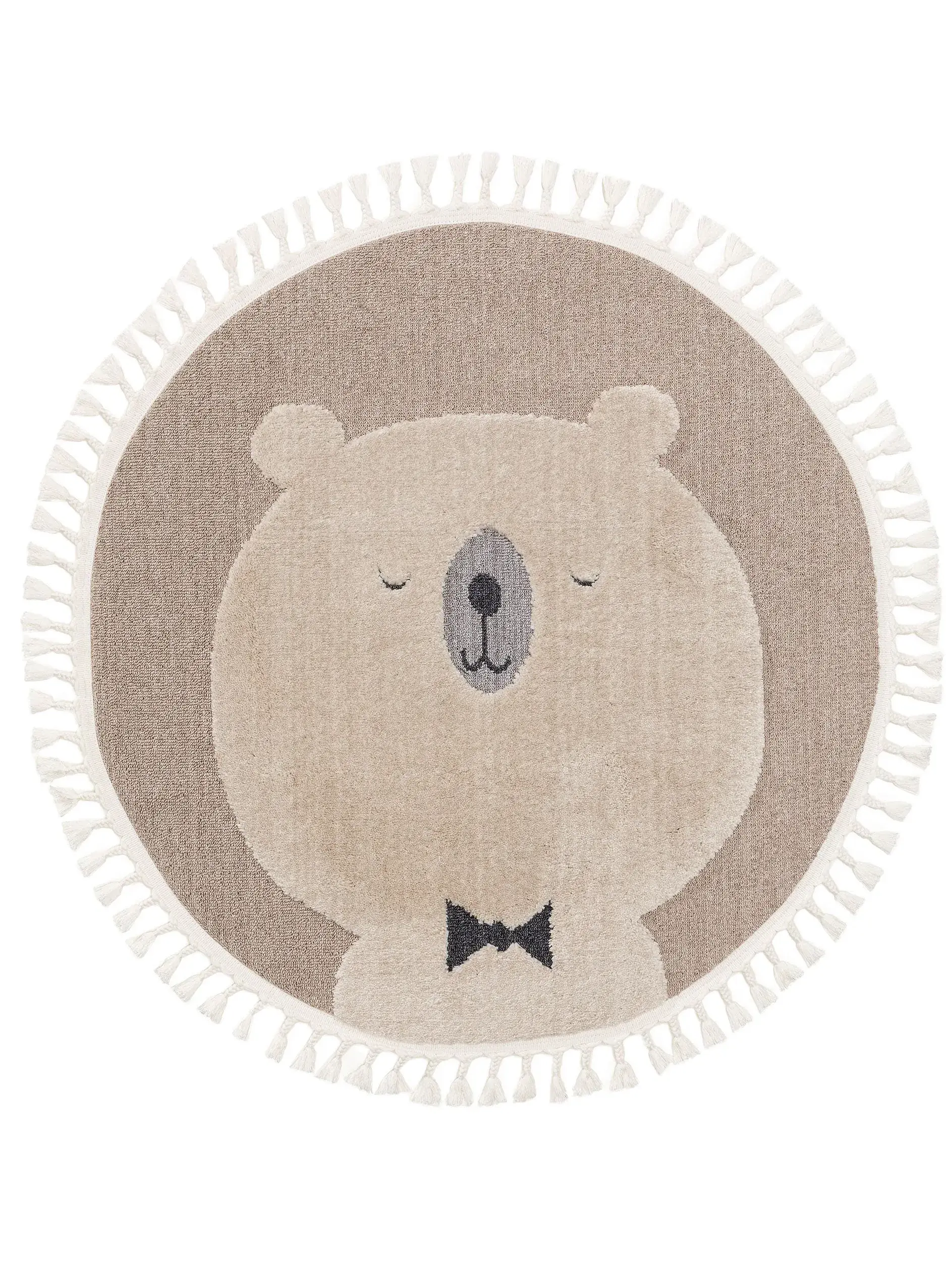 Rug made of 100% Polyester in Beige with a 100% Polyester high pile by Lytte