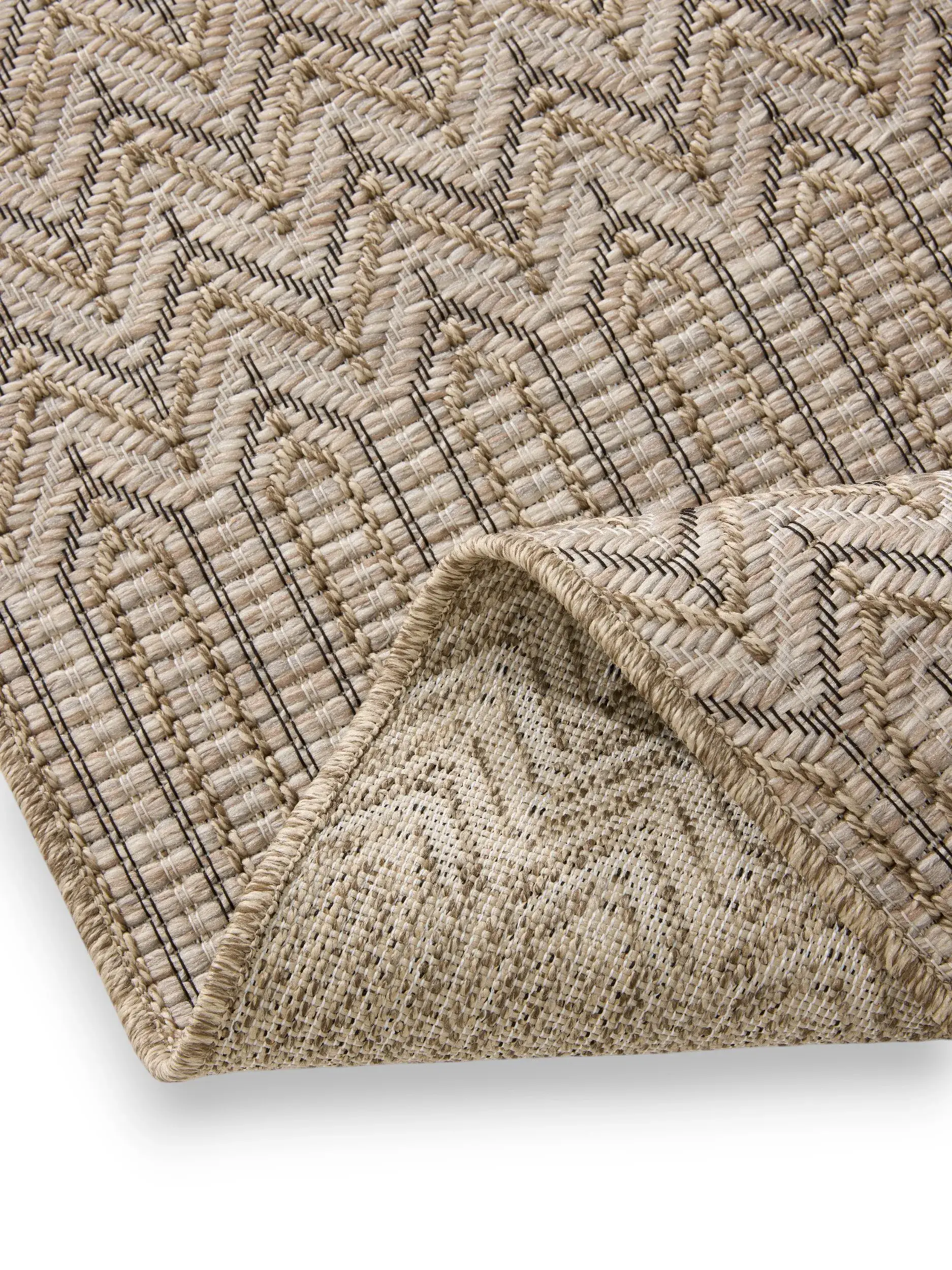 Rug made of 100% Polypropylen in Beige with a 100% Polypropylen high pile by benuta Nest
