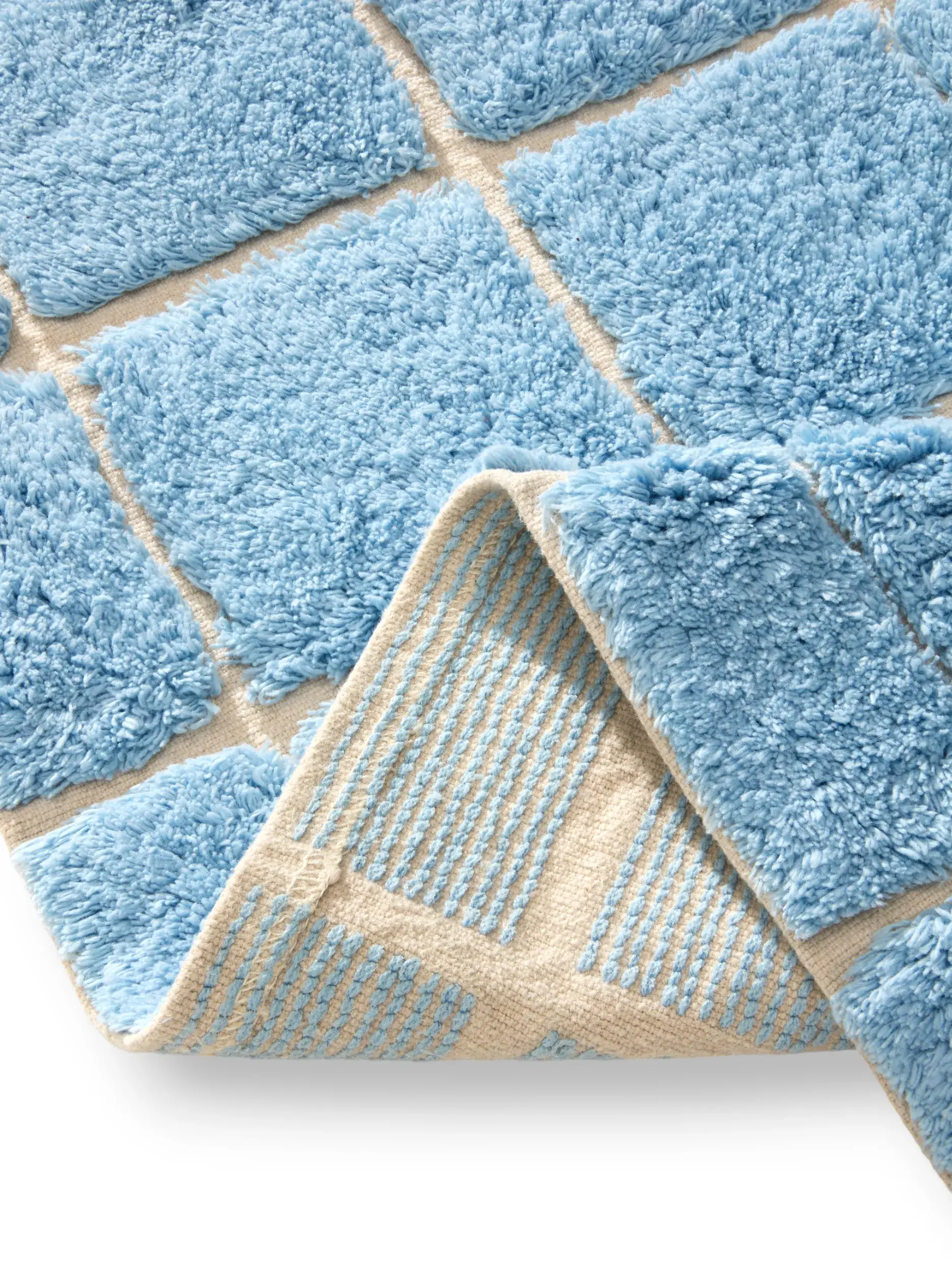 Tappeto da bagno Noa Blu/Crema di benuta POP