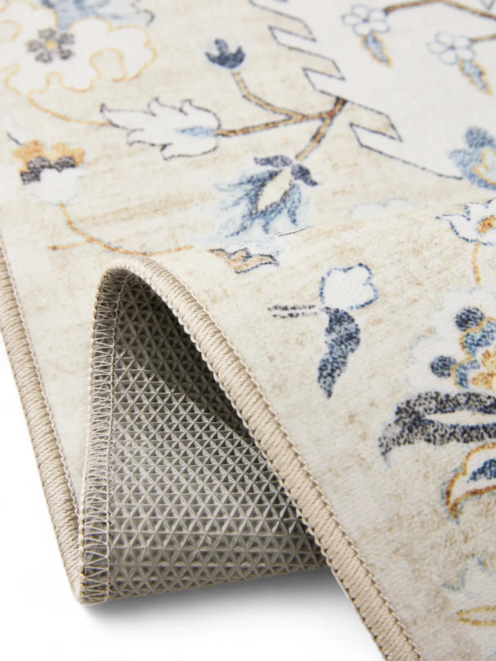 Rug made of 100% Polyester in Beige with a 100% Polyester high pile by benuta Basic