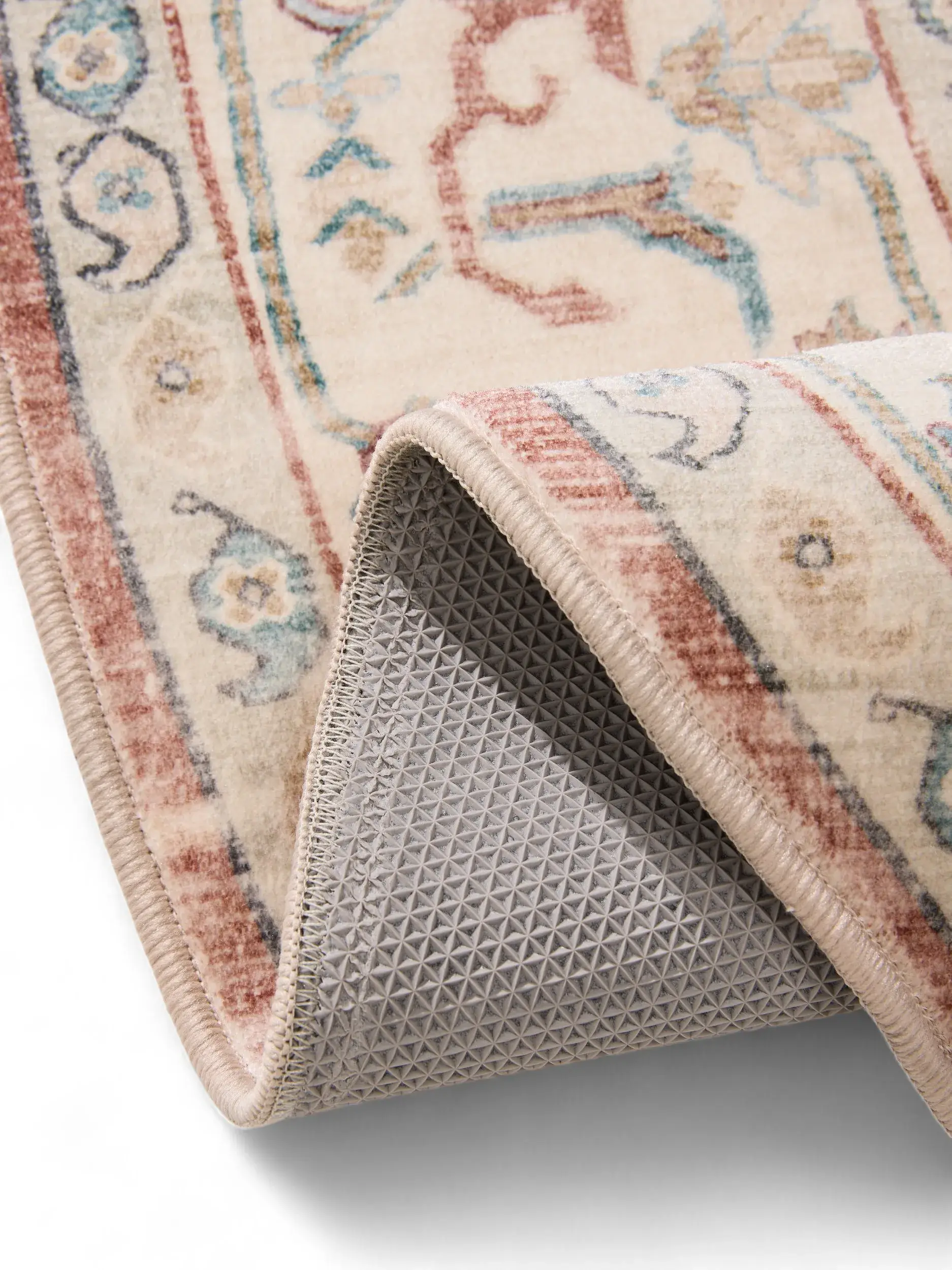 Rug made of 100% Polyester in Multicolour with a 100% Polyester high pile by benuta Nest