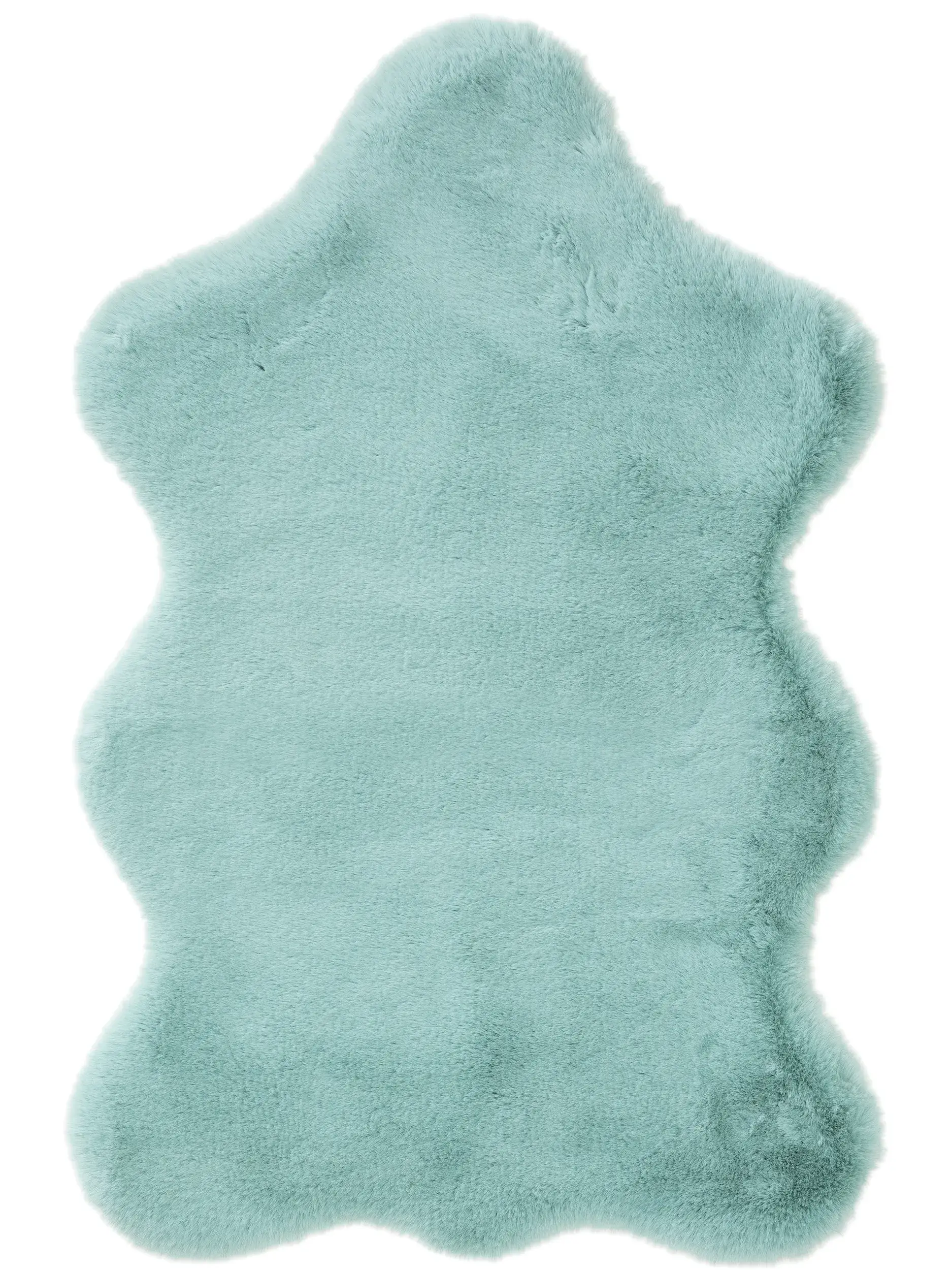 Kunstfell Dave Blau im Design Uni aus 100% Polyester von benuta Nest