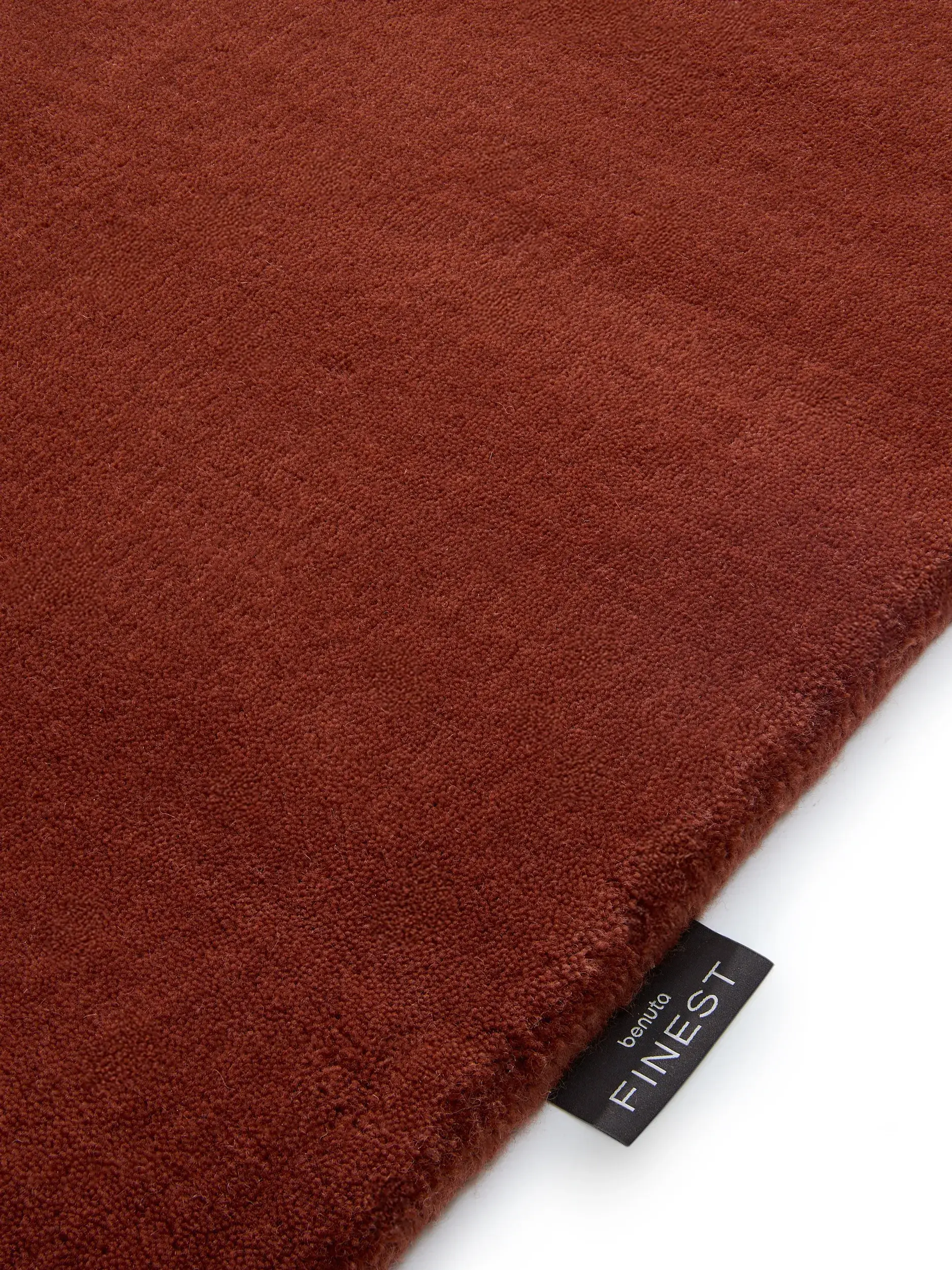 Teppich Mono aus 100% Baumwolle in Rot von benuta
