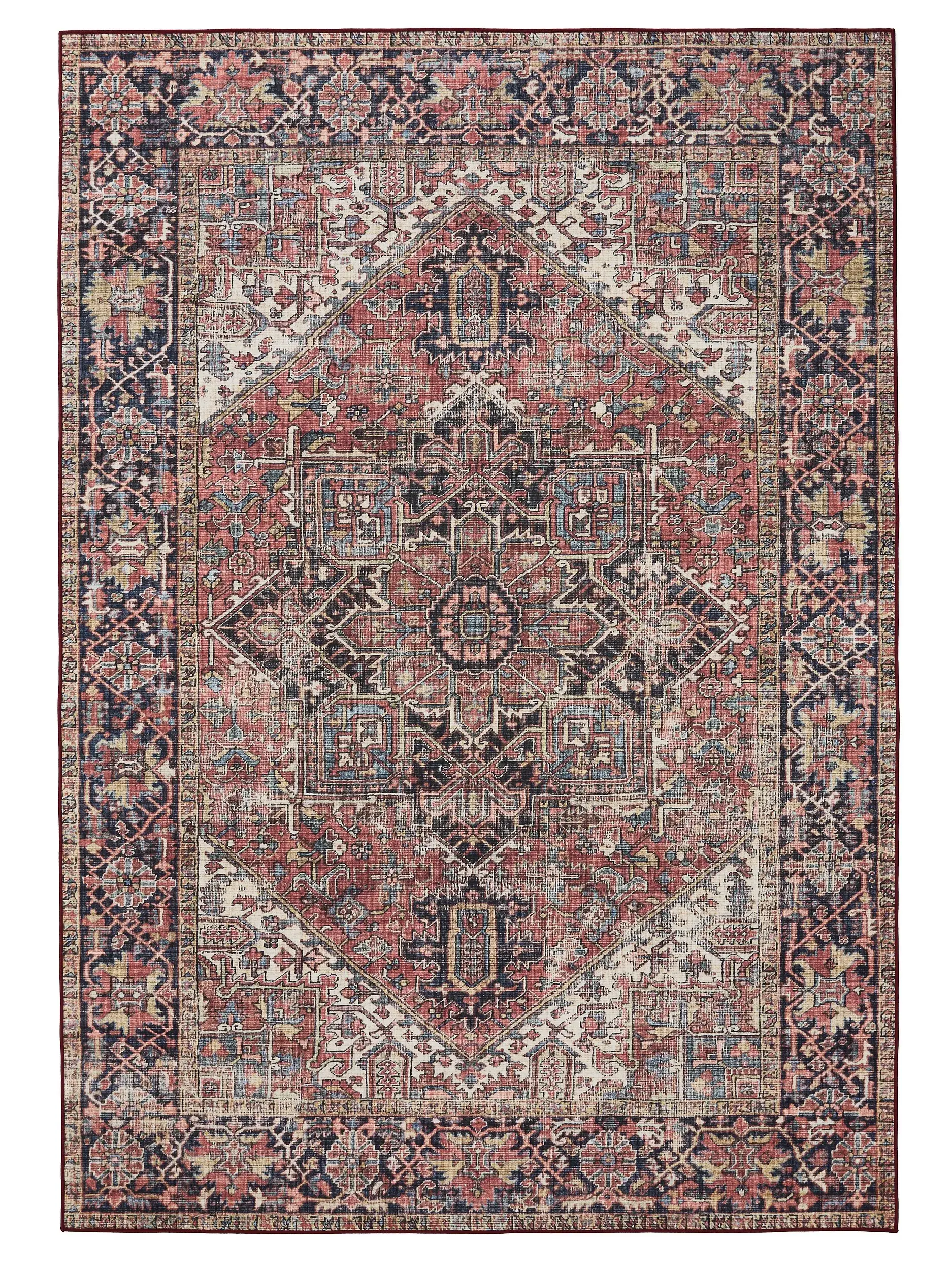 Rug made of 100% Polyester in Multicolour with a 100% Polyester high pile by benuta Basic