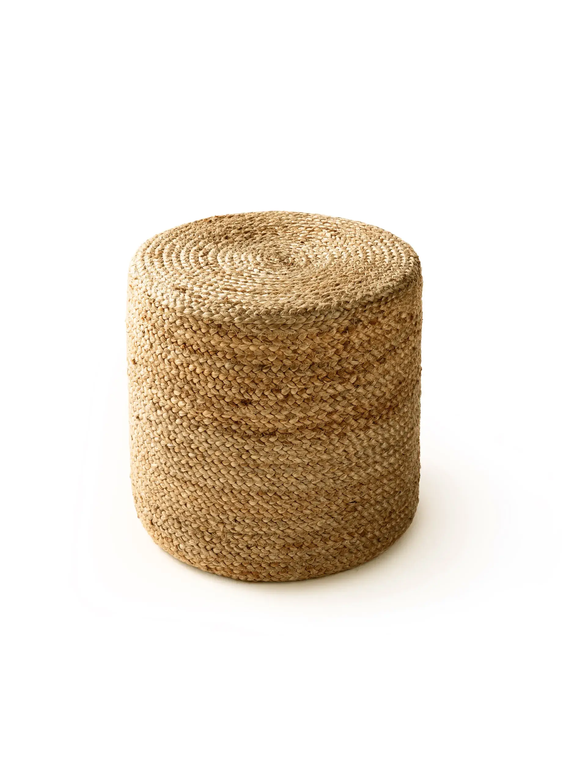 Pouf fatto a mano Jutta Marroncino in Tintaunita-ontwerp van 100% Iuta door benuta pure