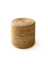 Handgefertigter Jute-Pouf Jutta Hellbraun