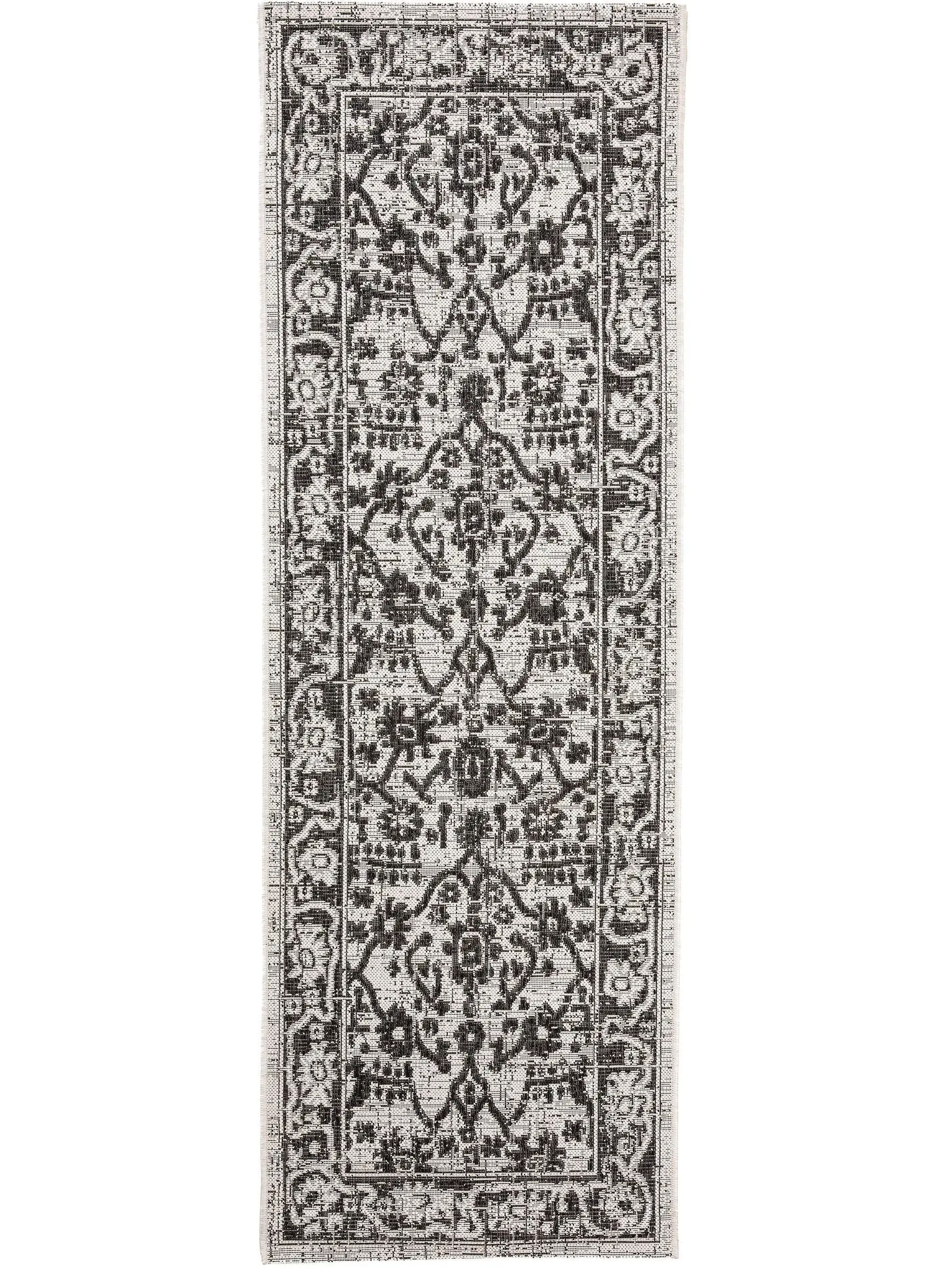Teppich aus 100% Polypropylen in Schwarz/Weiß mit 100% Polypropylen hohem Flor von benuta