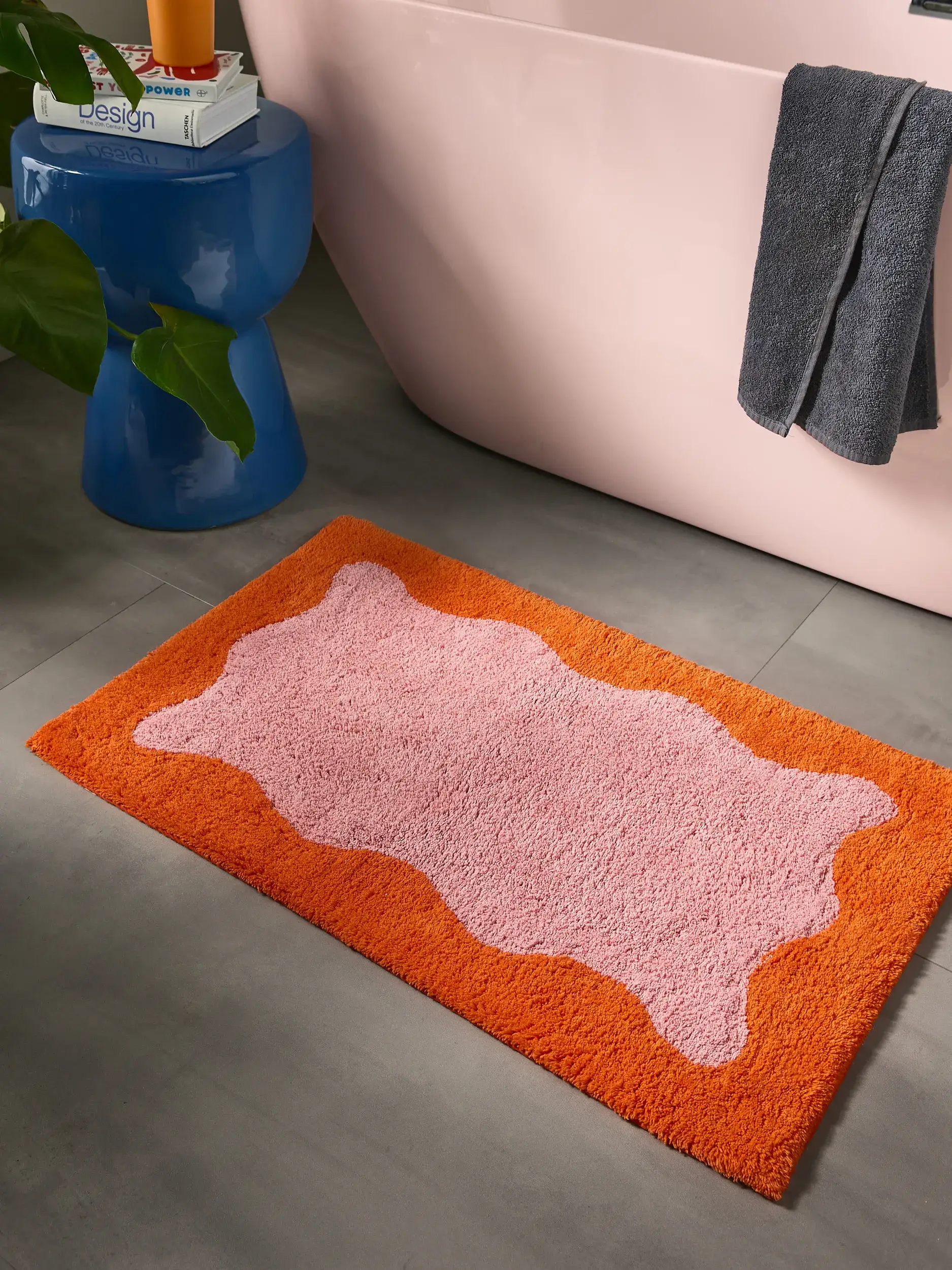 Tappeto da bagno Cara Rosa/Arancione di benuta POP