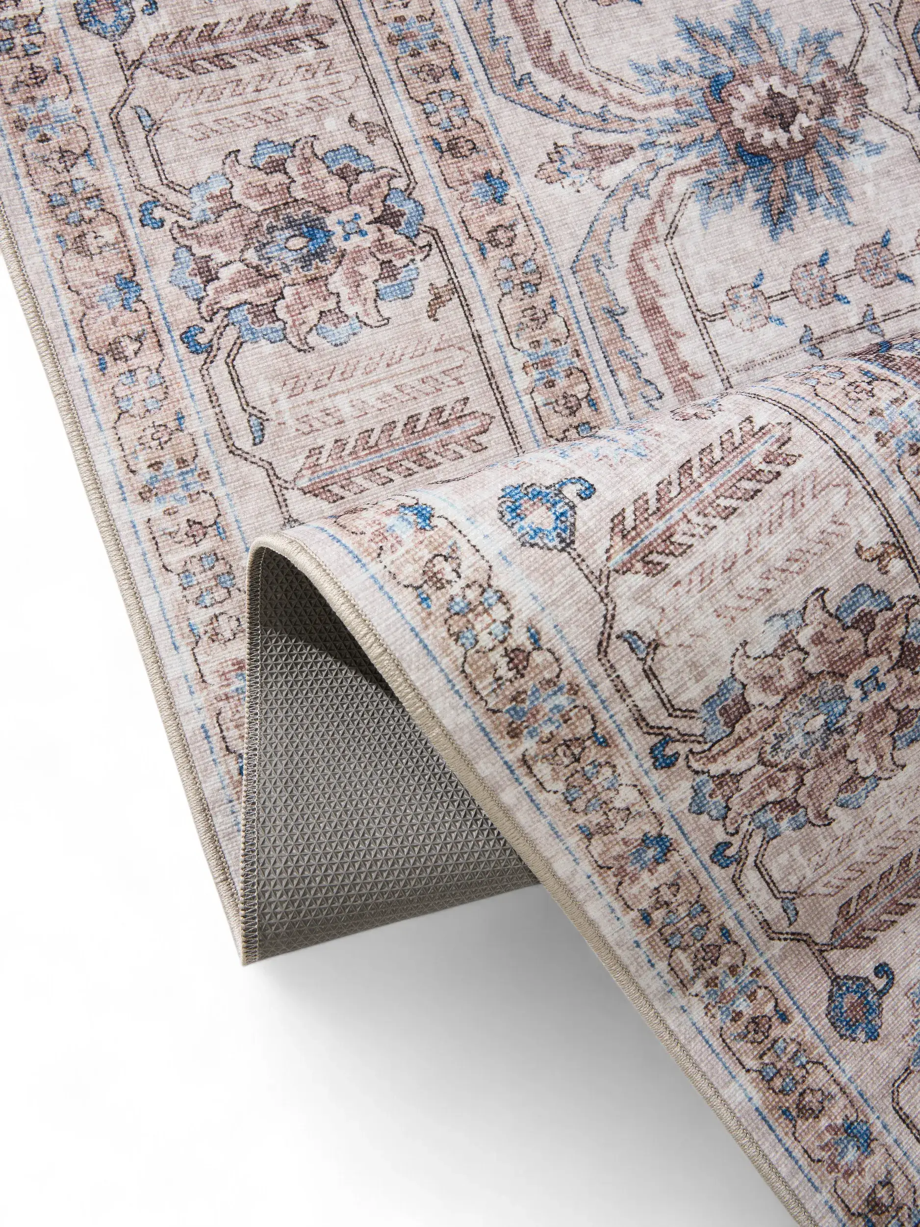 Teppich aus 100% Polyester in Beige mit 100% Polyester hohem Flor von benuta Pop