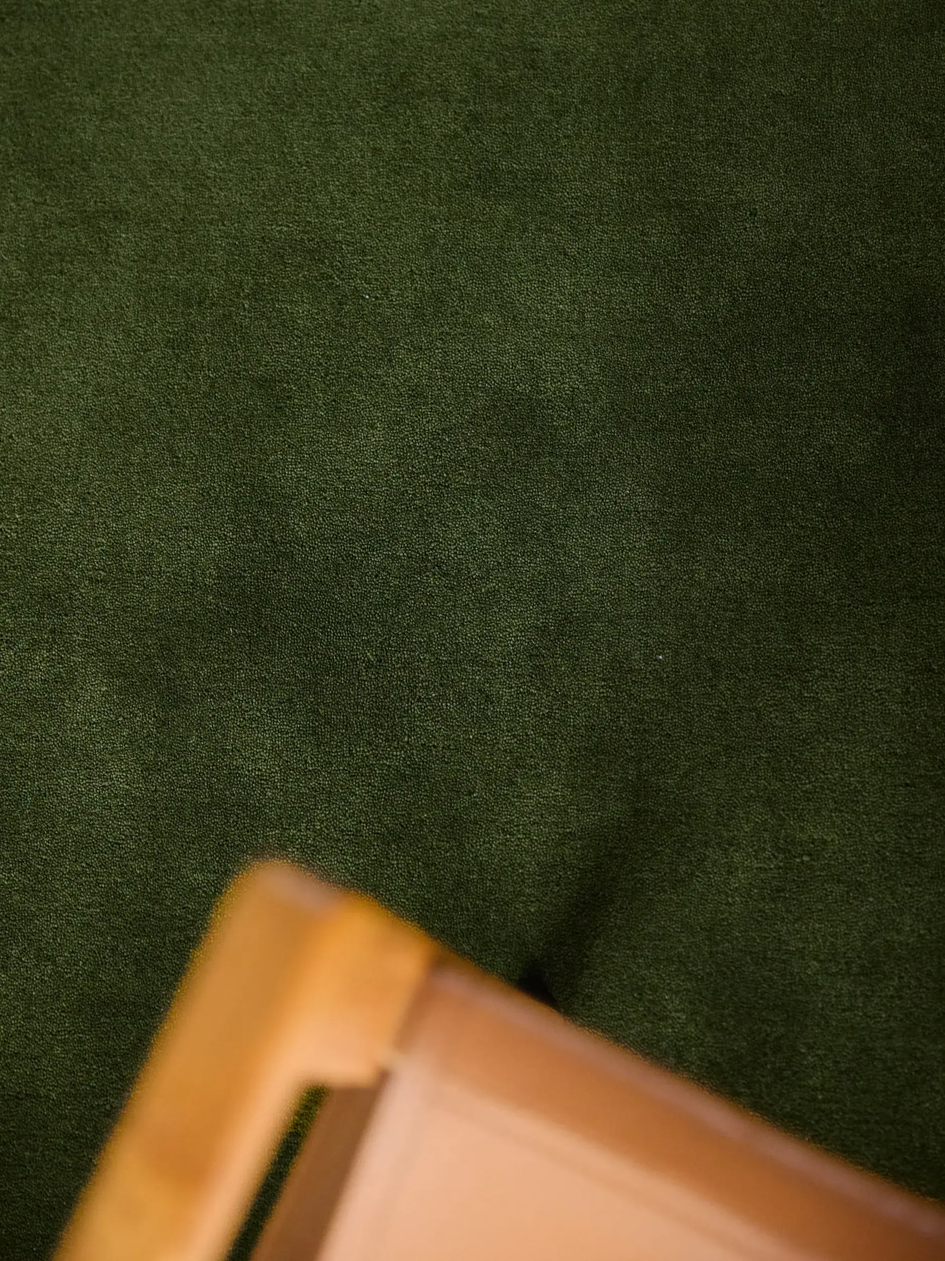 Teppich Mono aus 100% Wolle (aus Neuseeland) in Grün von benuta Finest