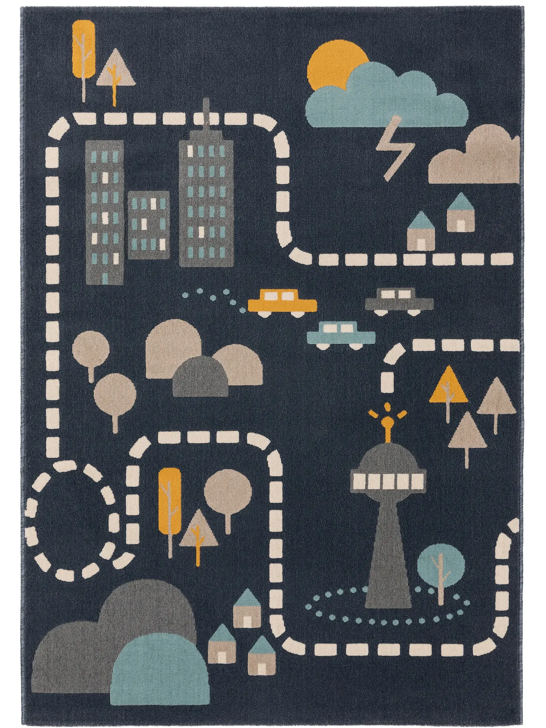 Alfombra de 100% Polipropileno en Azul con un pelo de {{Placeholder_Pile Height}} de altura de Lytte