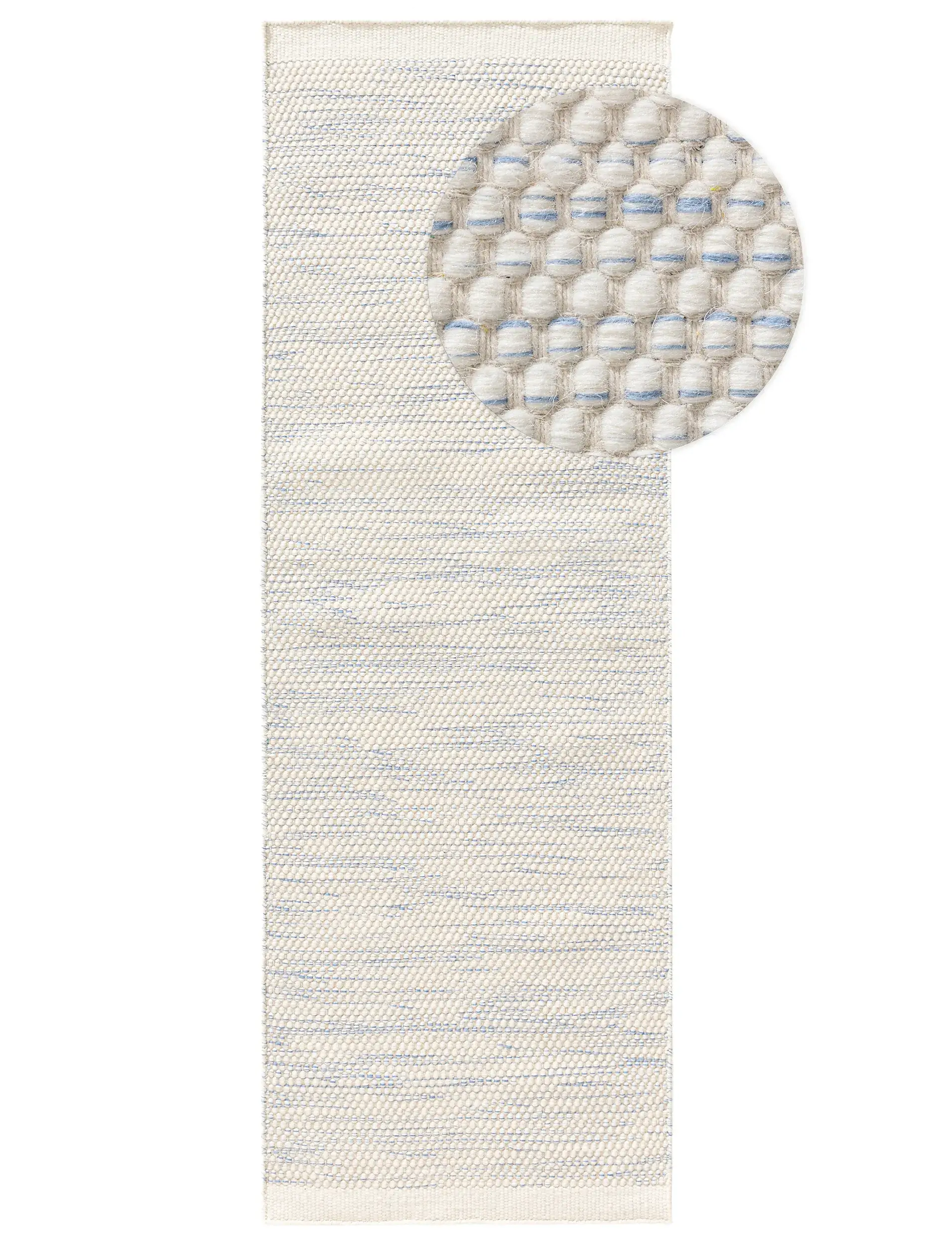 Rug made of 100% Wool in Blue with a 100% Wool high pile by Lytte