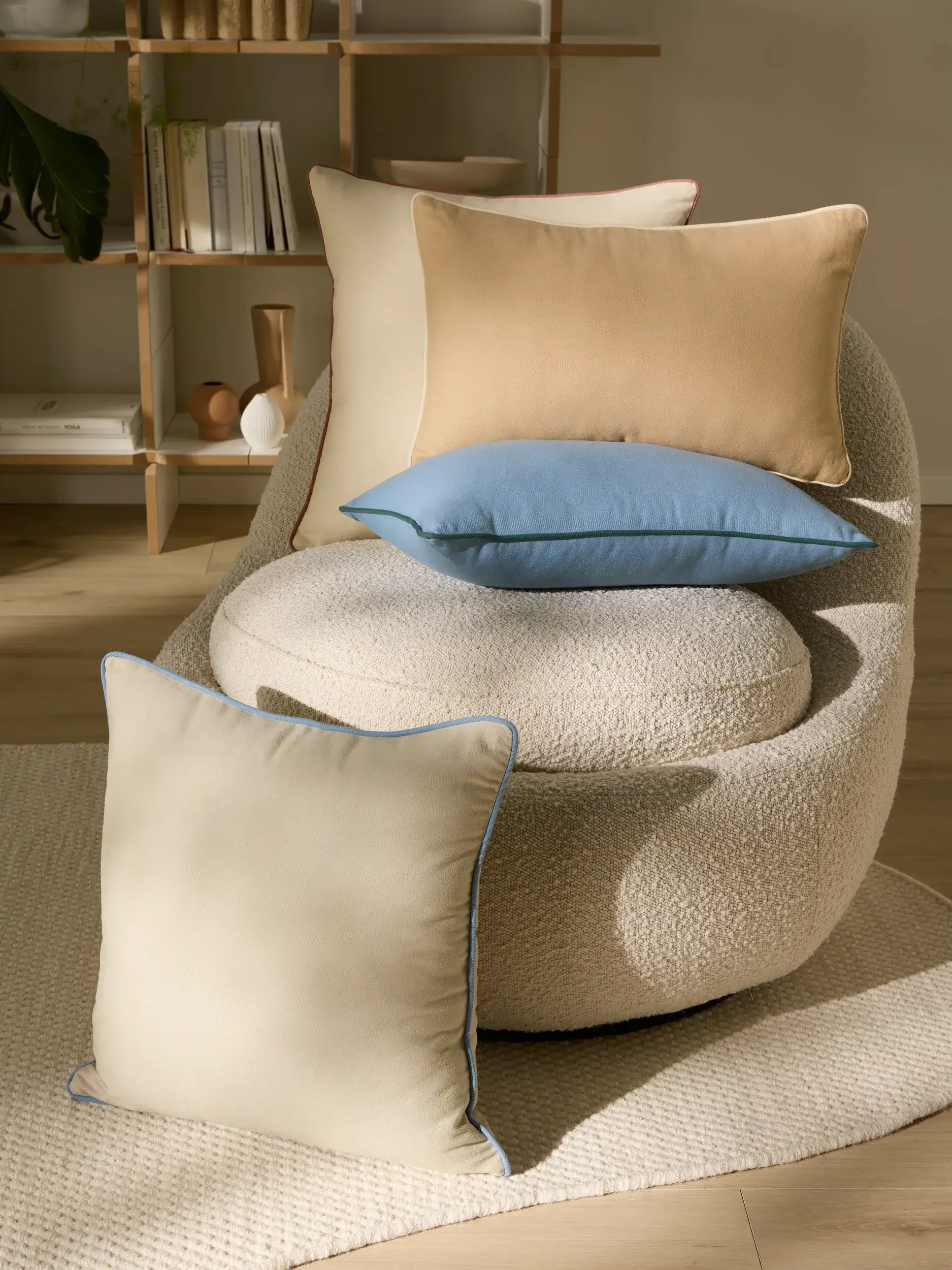 Coussin Ines Bleu/Vert de benuta pure