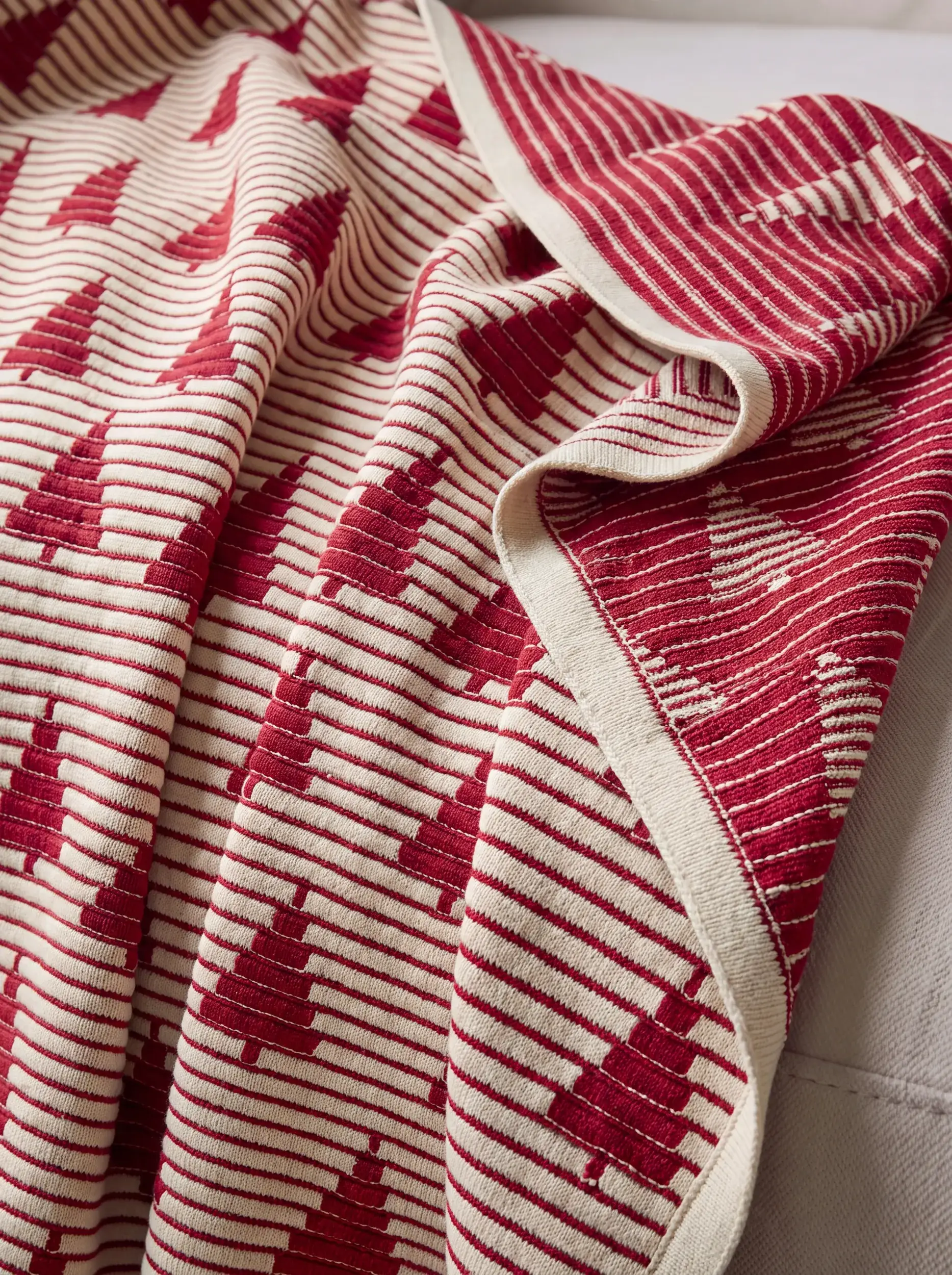 Coperta natalizia Nordic Rosso di benuta