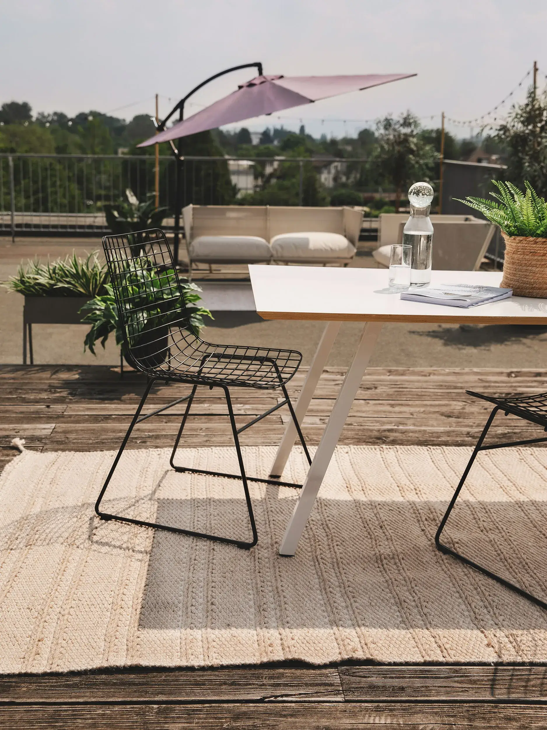 Teppich Rene aus 100% Polyester (recycled PET) in Beige von benuta Pure