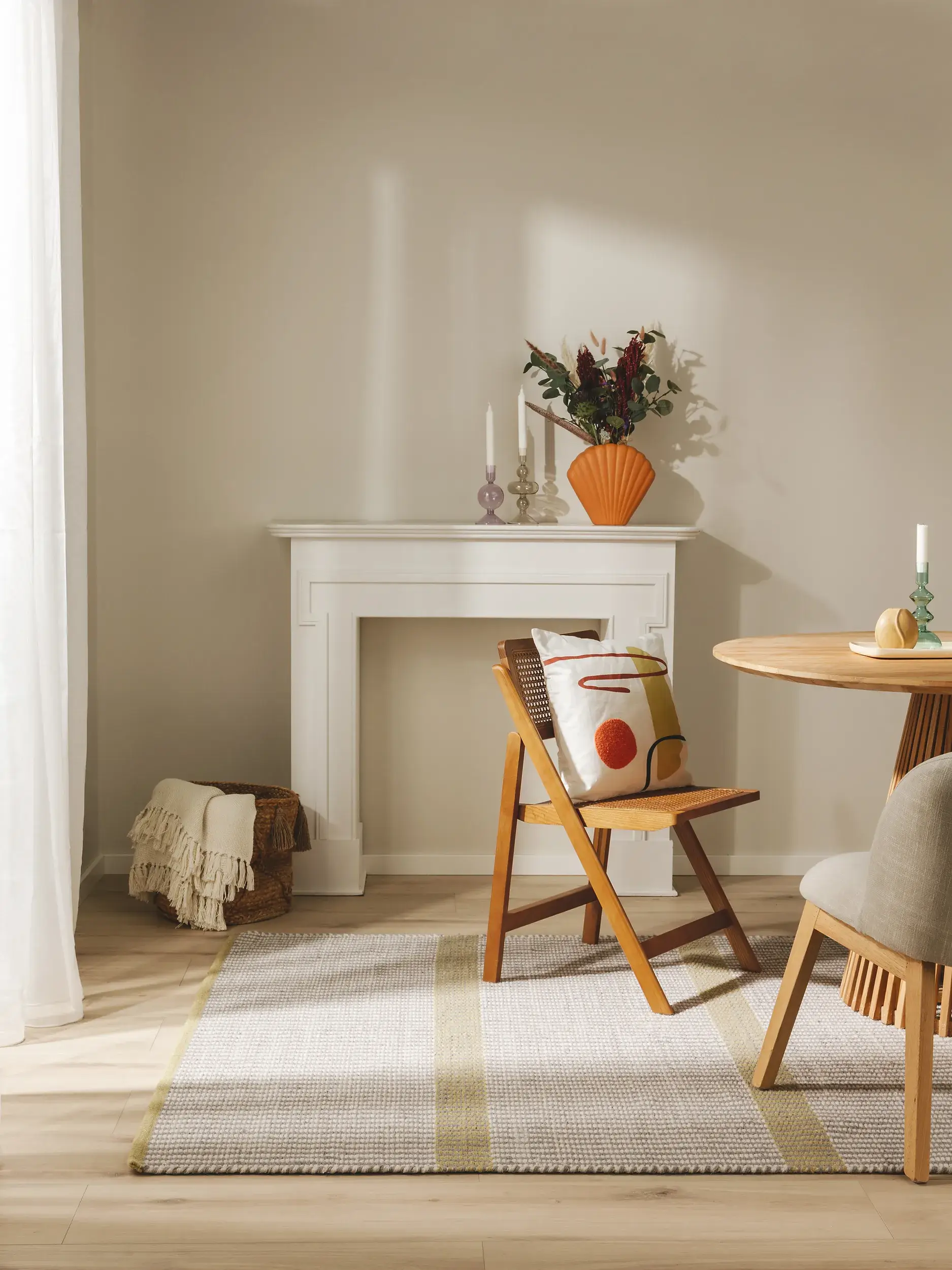Rug made of 50% Wolle, 50% Cotton in Grün with a 50% Wolle, 50% Cotton high pile by benuta Pop