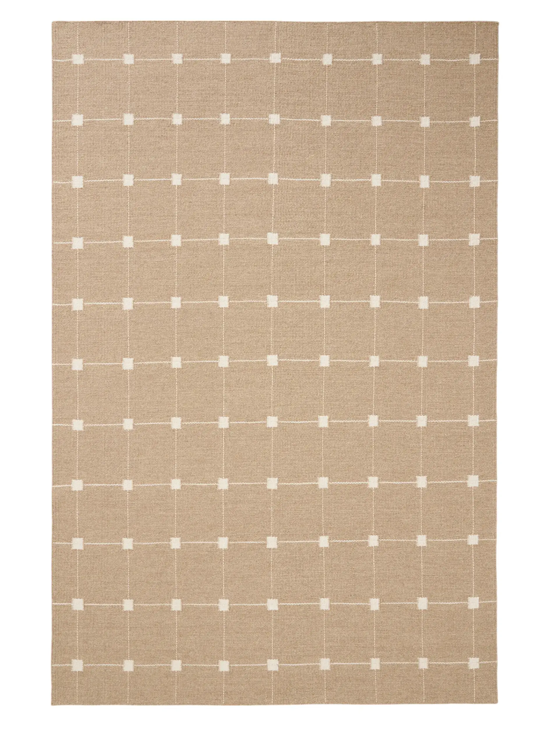 Teppich aus 100% Wolle in Beige mit 100% Wolle hohem Flor von benuta Pure
