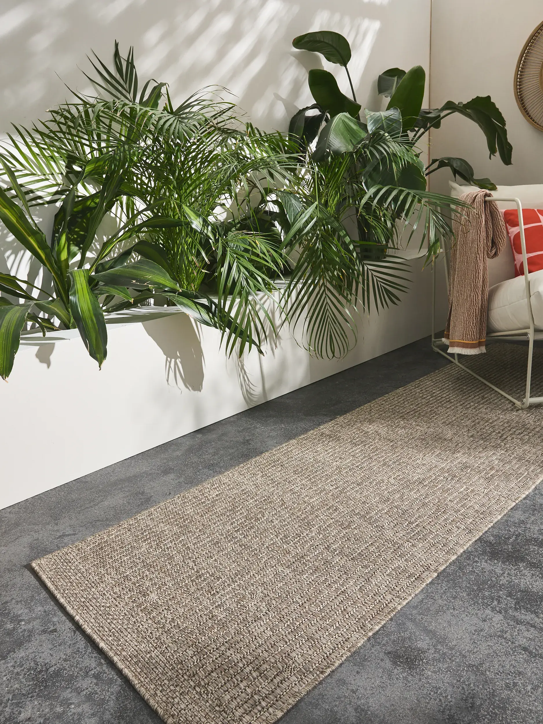 Rug made of 100% Polypropylen in Beige with a 100% Polypropylen high pile by benuta Nest