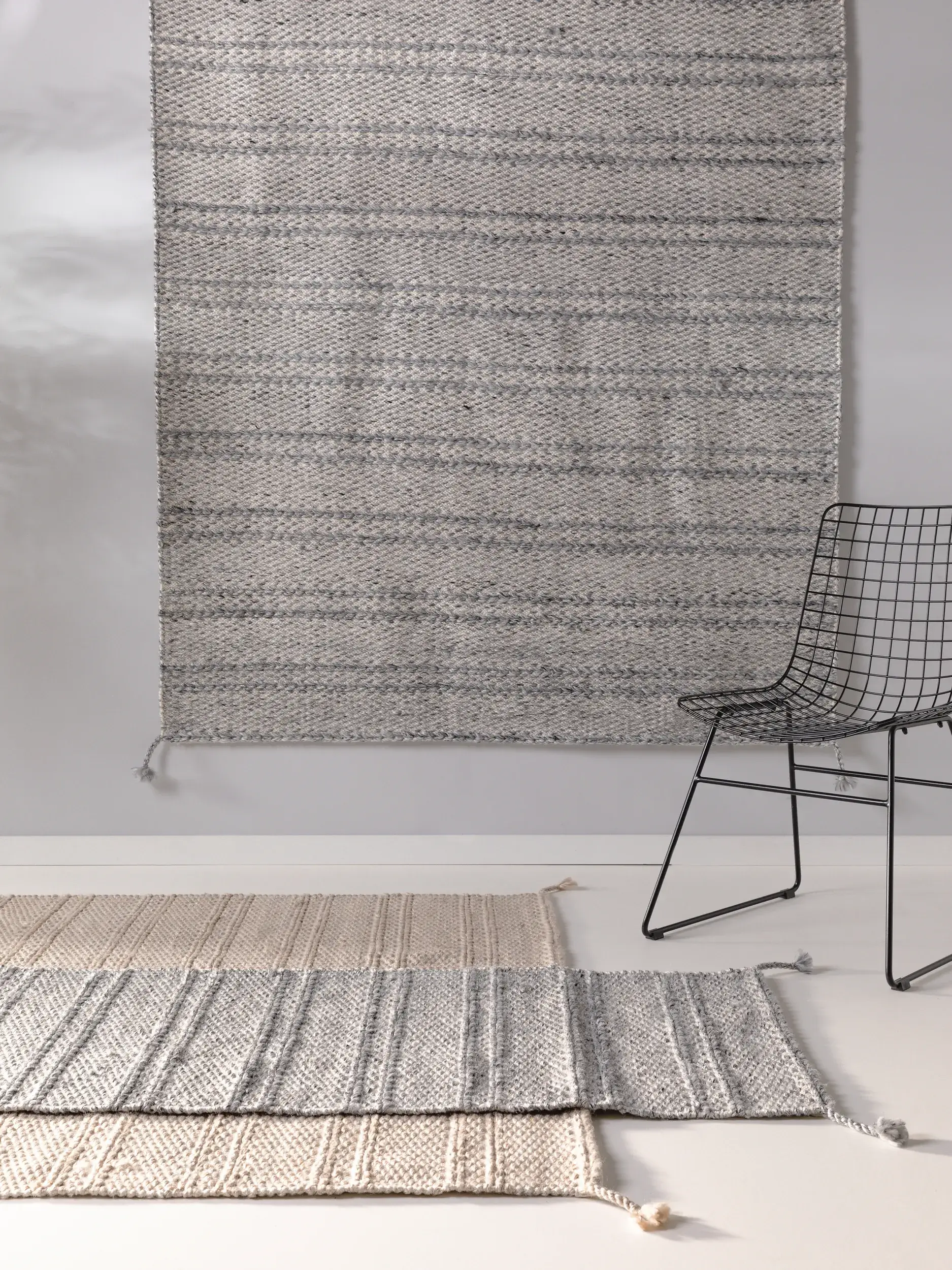 Teppe Rene av 100% Polyester (resirkulert PET) i Grå fra benuta pure