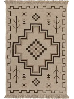 Hand Woven Kilim Mahila Taupe