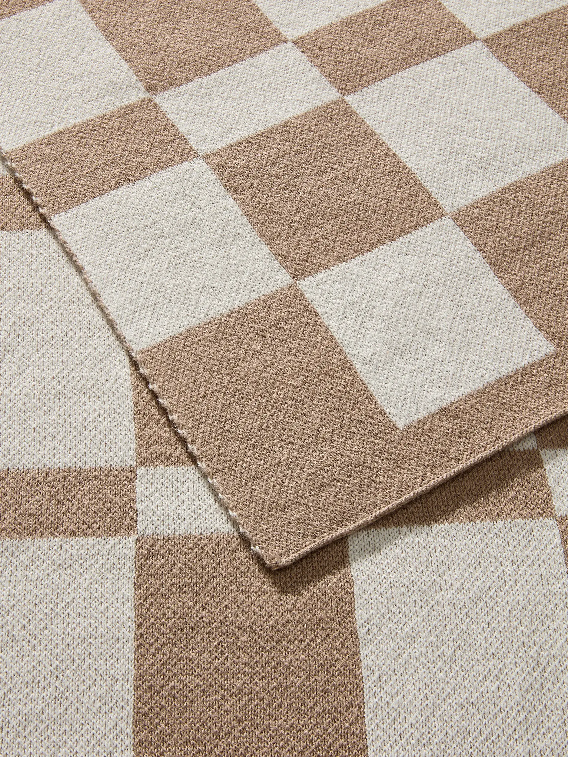 Katoenen deken Carli Beige van benuta Pure