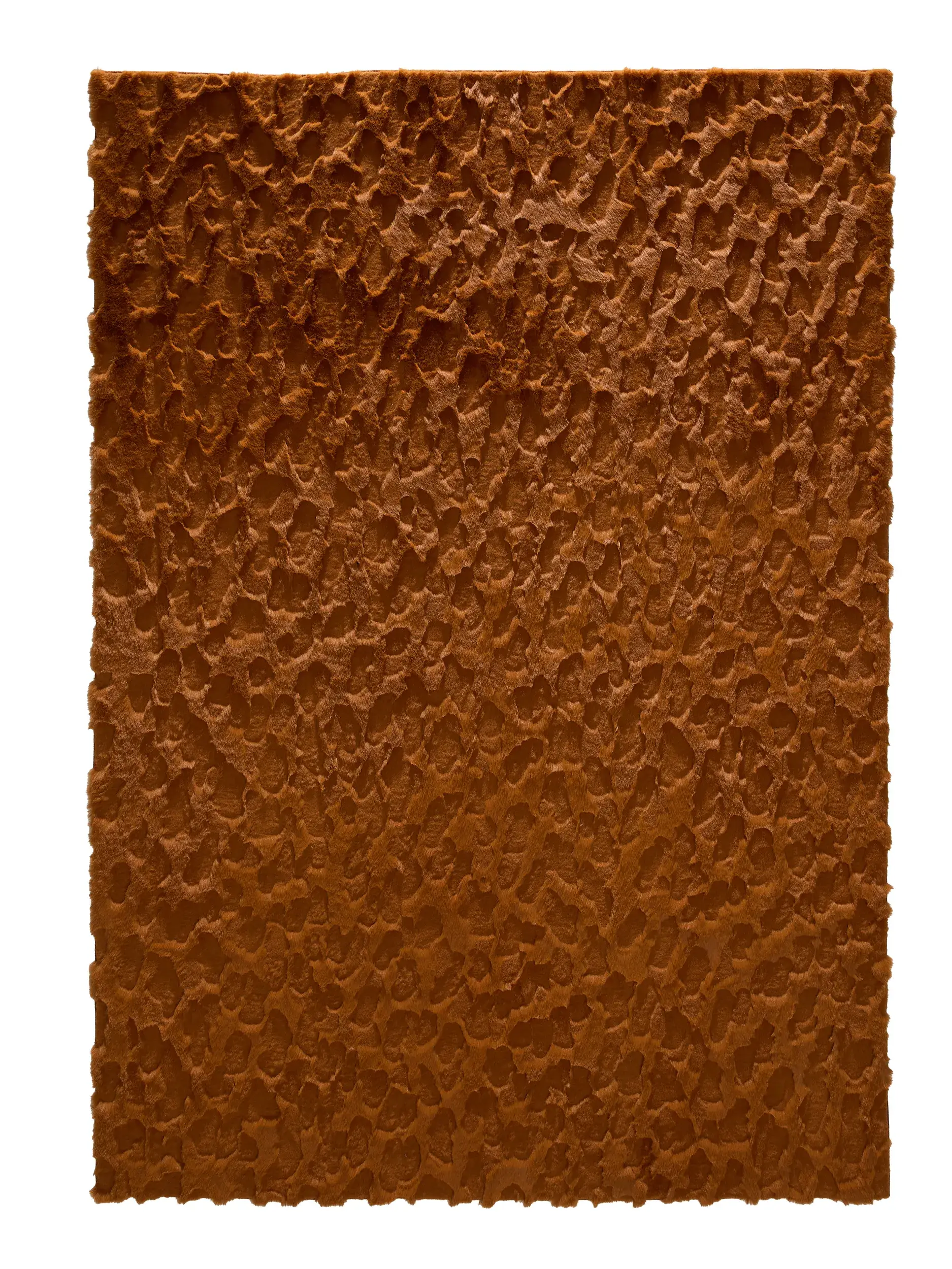 Rug made of 100% Polyester in Orange with a 100% Polyester high pile by benuta Pop