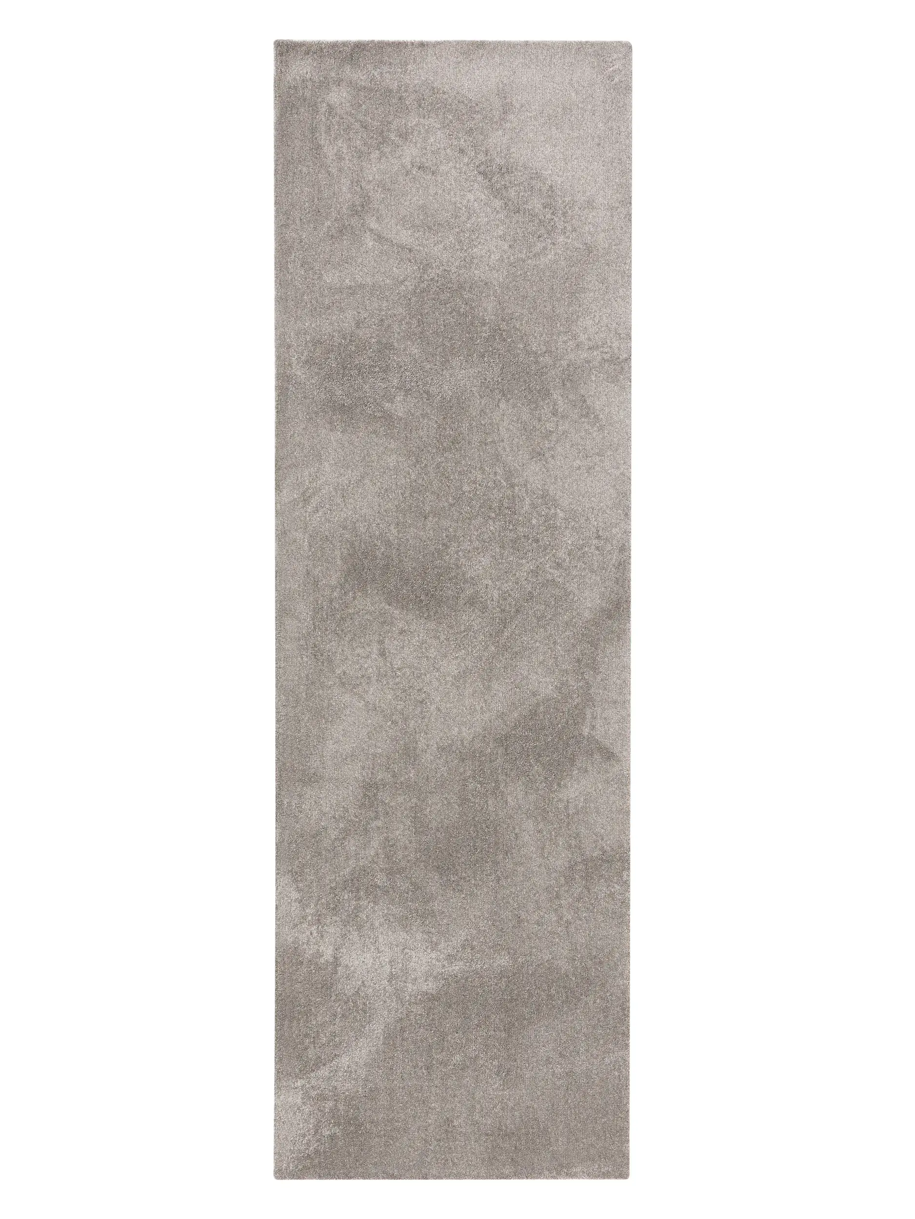 Tappeto di 100% Poliestere (30% riciclato) in Grigio con pelo alto 100% Poliestere (30% riciclato) da benuta nest