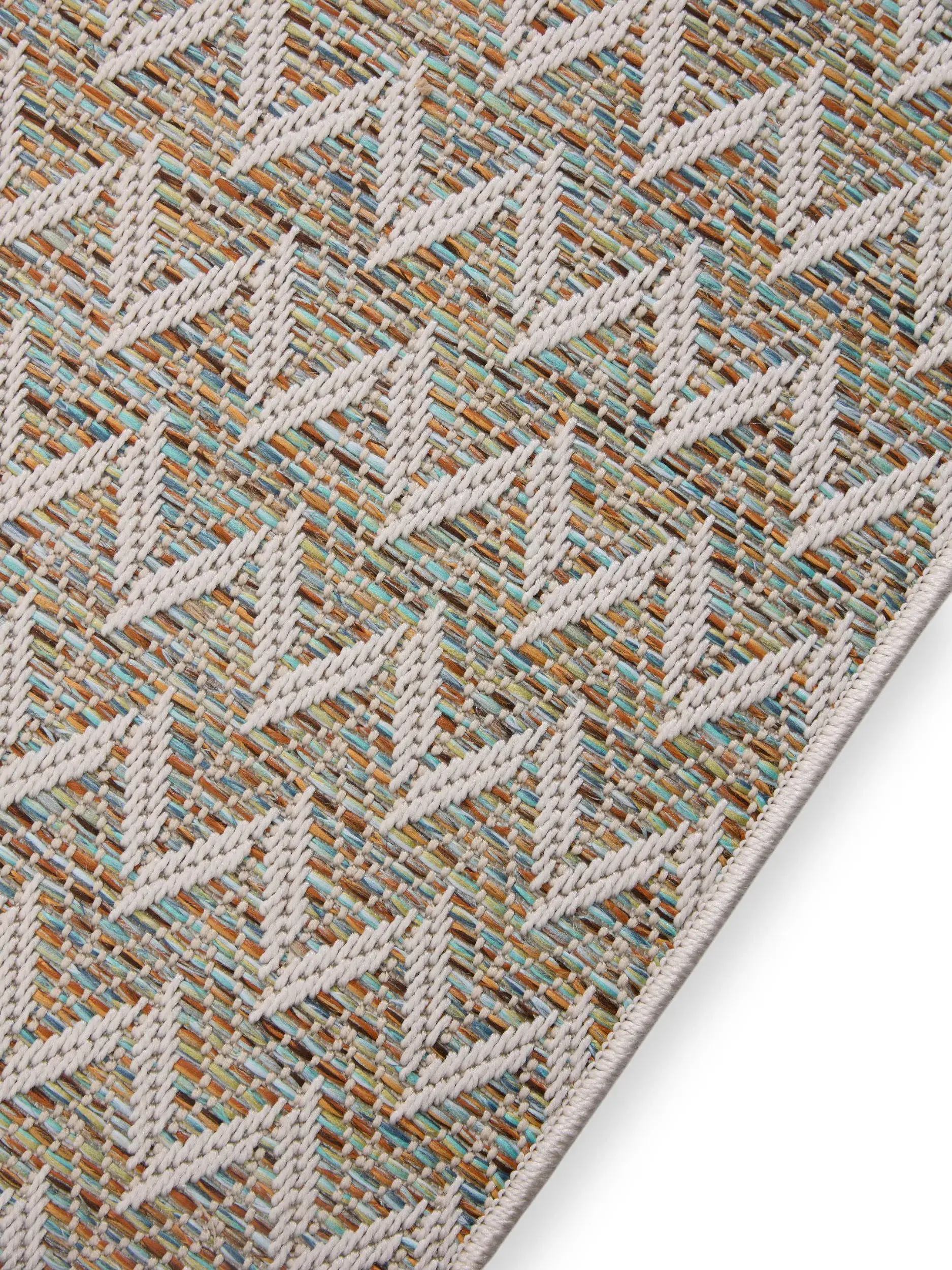 Teppich aus 100% Polypropylen in Blau mit 100% Polypropylen hohem Flor von benuta Nest