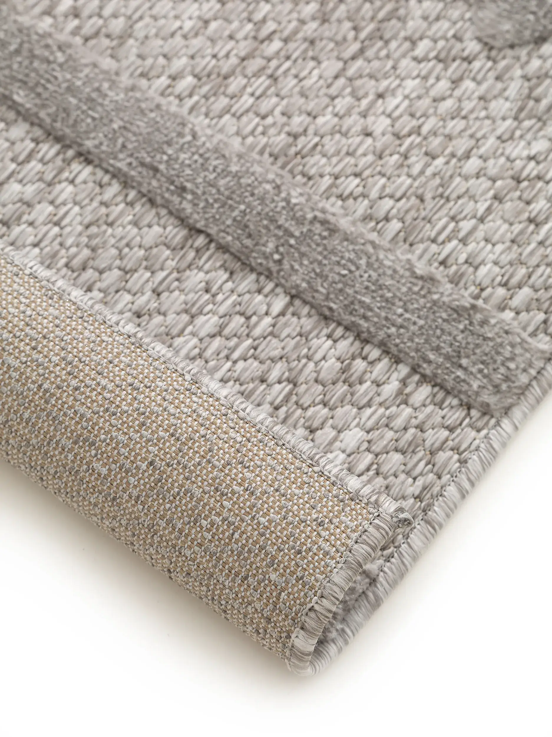 Teppich aus 100% Polypropylen in Grau mit 100% Polypropylen hohem Flor von benuta Nest