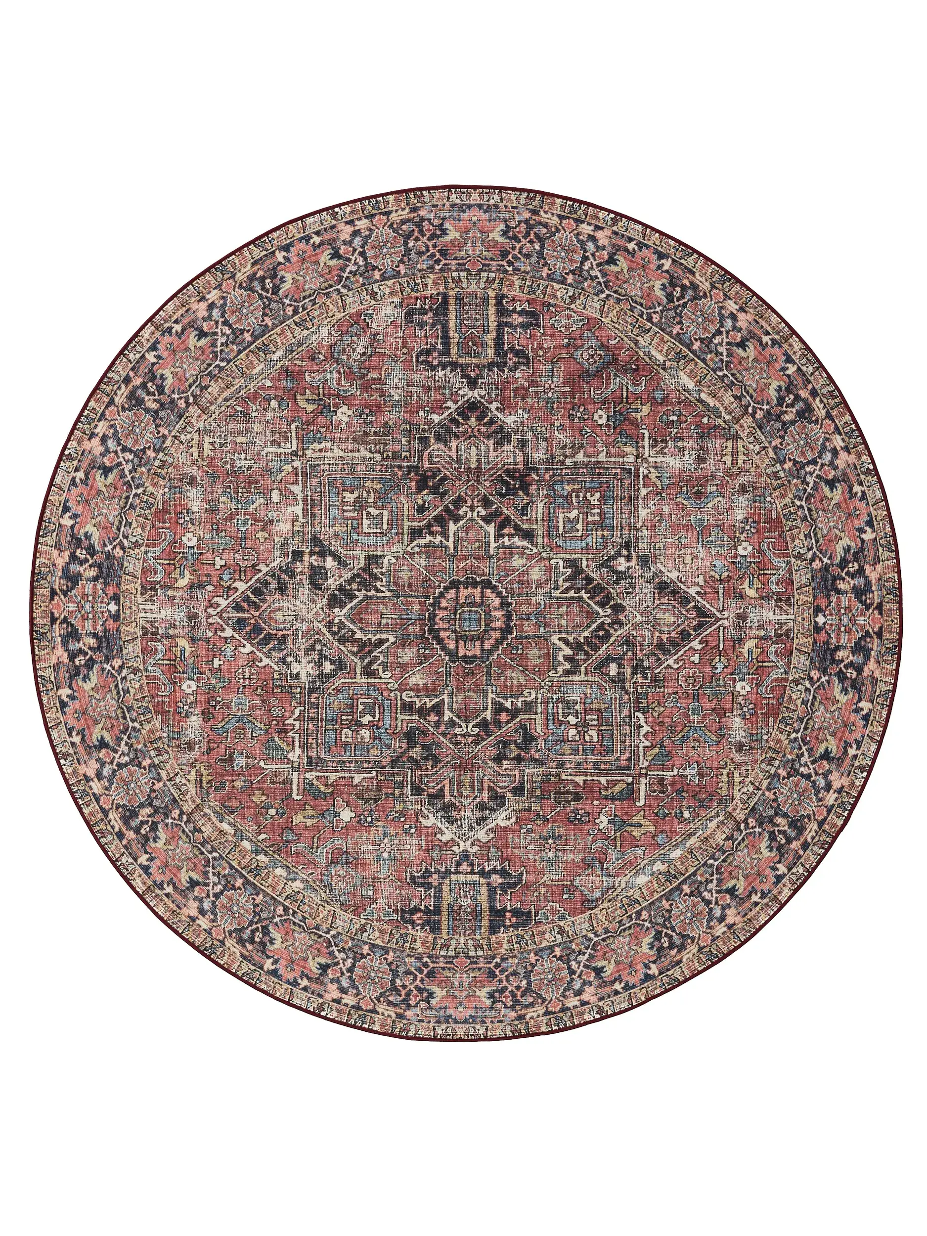 Rug made of 100% Polyester in Multicolour with a 100% Polyester high pile by benuta Basic