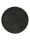 Hochflorteppich rund Soda Schwarz