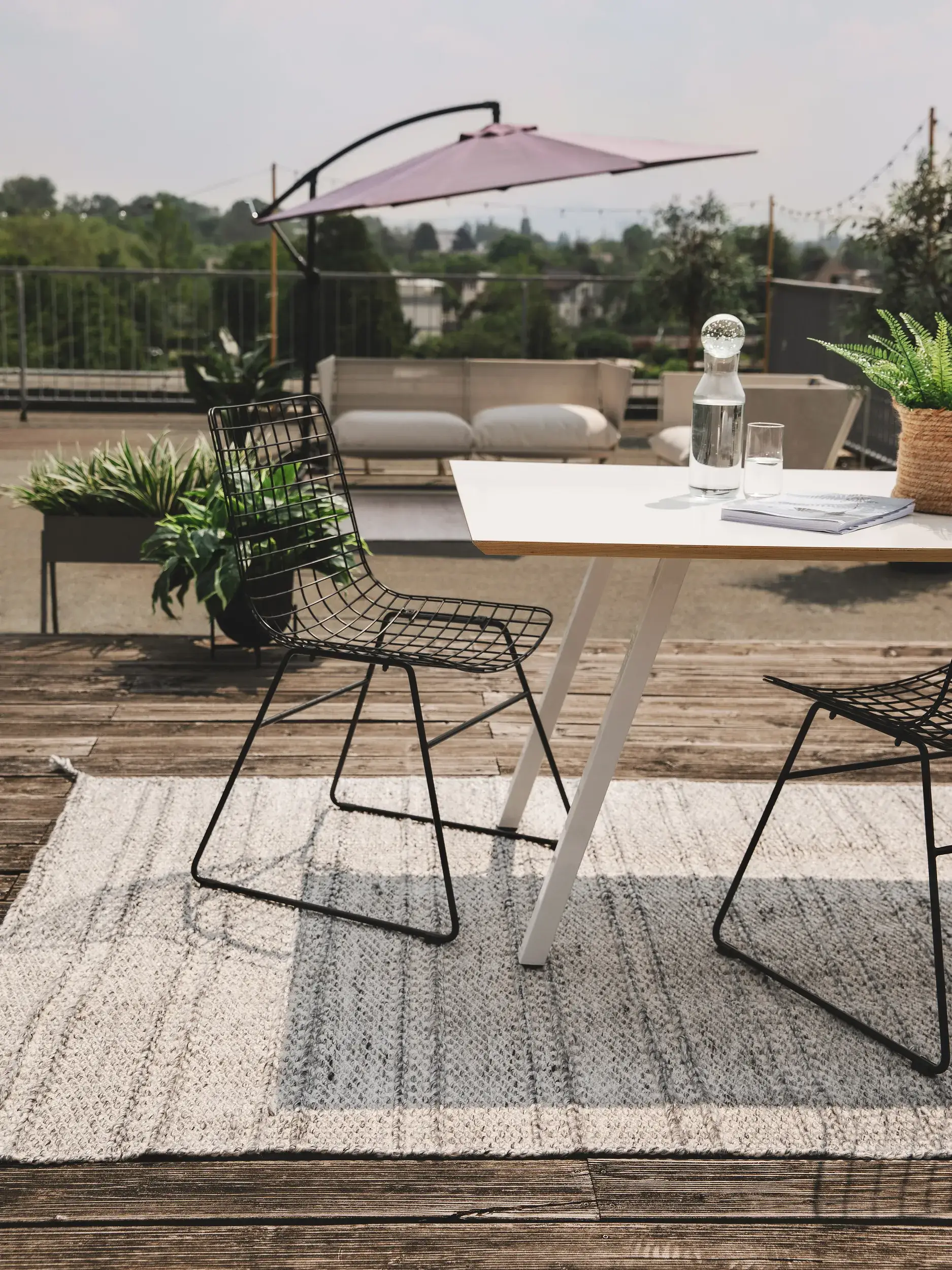 Teppe Rene av 100% Polyester (resirkulert PET) i Grå fra benuta pure