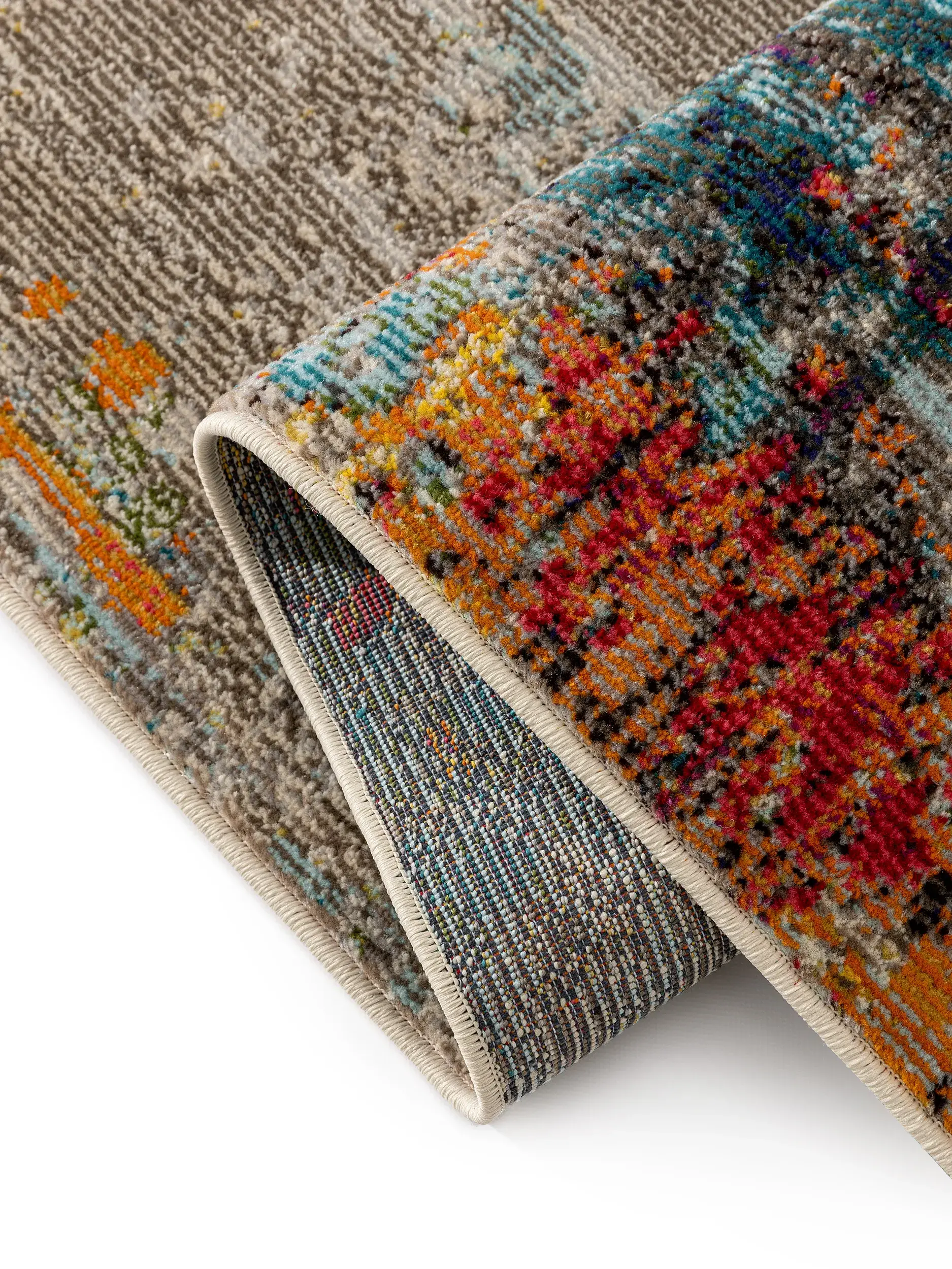 Rug made of 100% Polypropylen in Multicolour with a 100% Polypropylen high pile by benuta Nest
