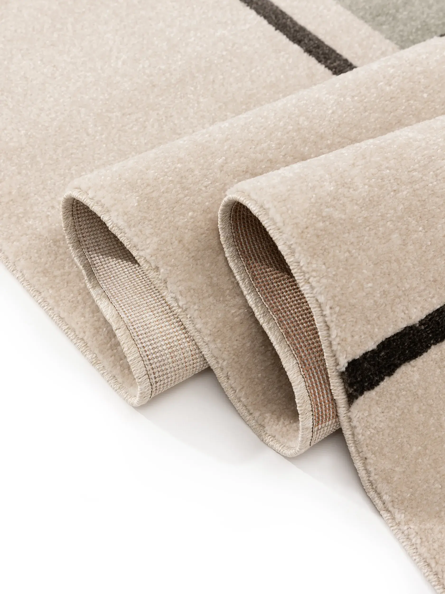 Teppich aus 100% Polypropylen in Schwarz/Weiß mit 100% Polypropylen hohem Flor von benuta Pop