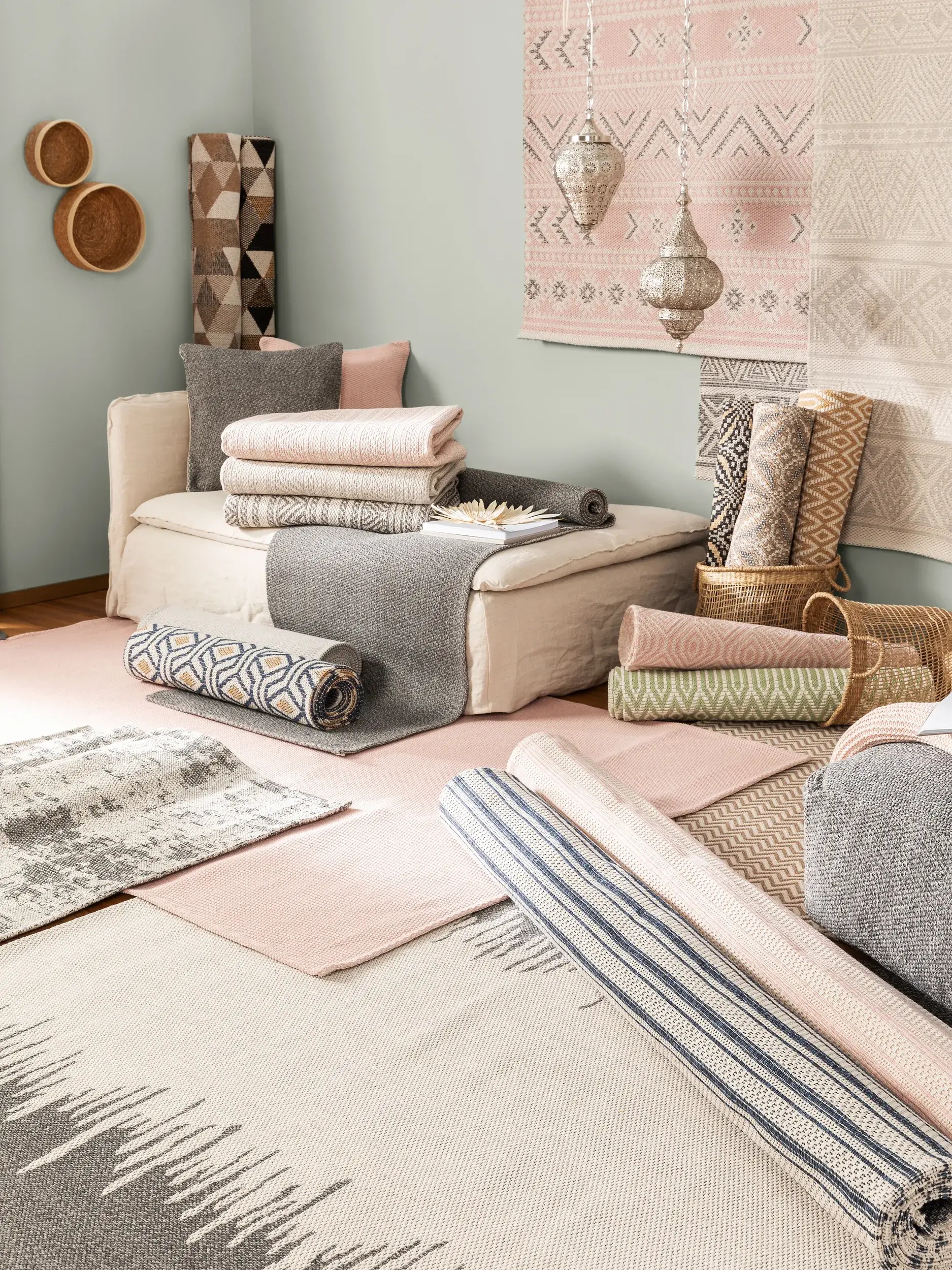 Teppich Cooper aus 100% Baumwolle in Beige von benuta Nest