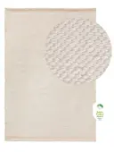 Tappeto realizzato con materiale riciclato Kiah Crema