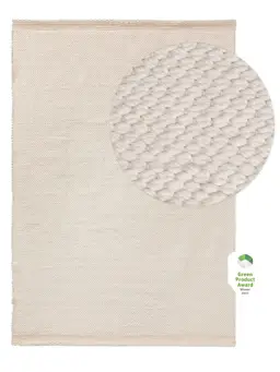 Alfombra de material reciclado Kiah Crema
