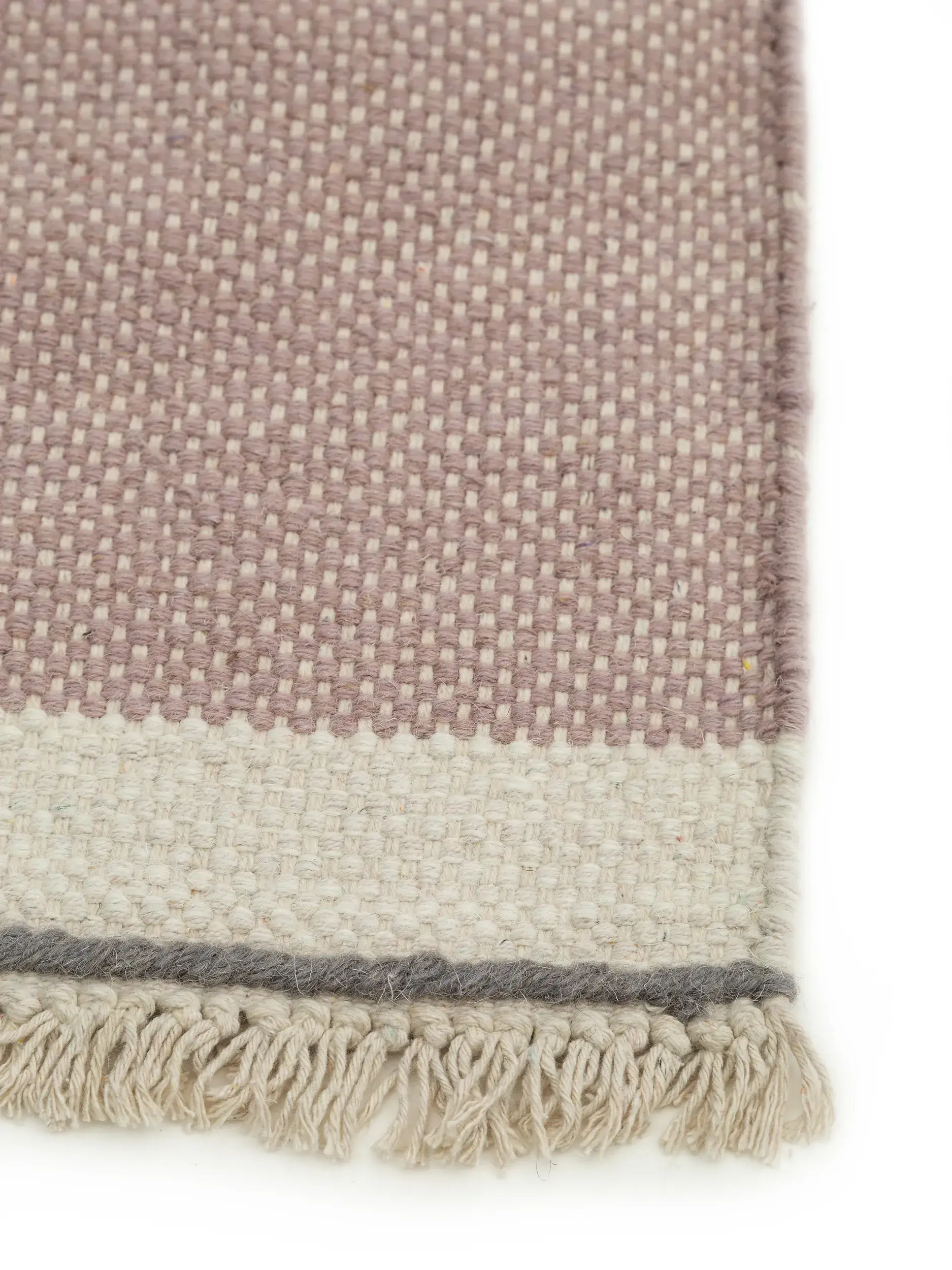 Teppich aus 60% Wolle, 40% Baumwolle in Rosa mit 60% Wolle, 40% Baumwolle hohem Flor von benuta Pop