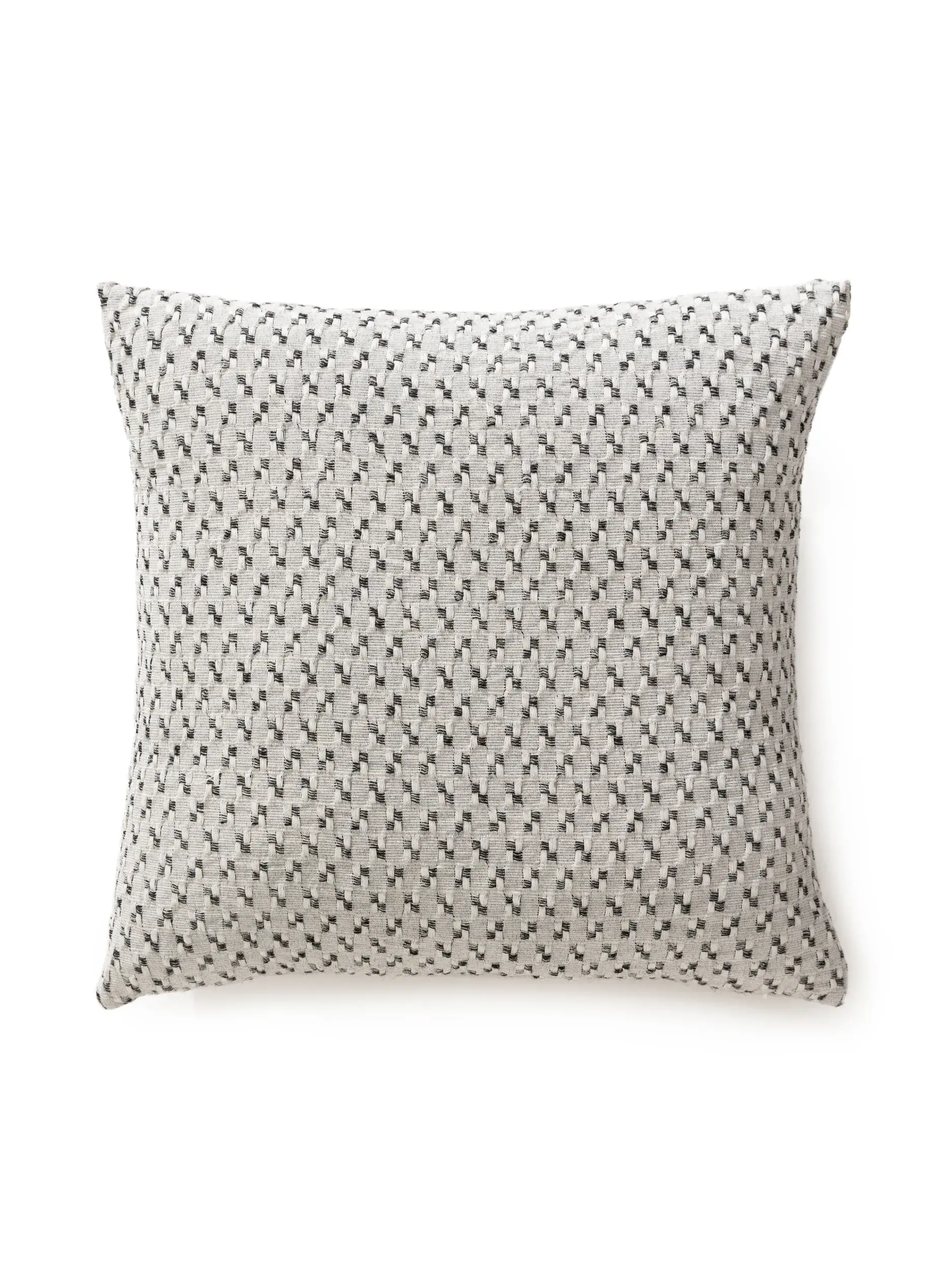 Kissenbezug Vanida Grau in Abstrakt design made of 50% Wool, 50% Cotton by benuta Pure