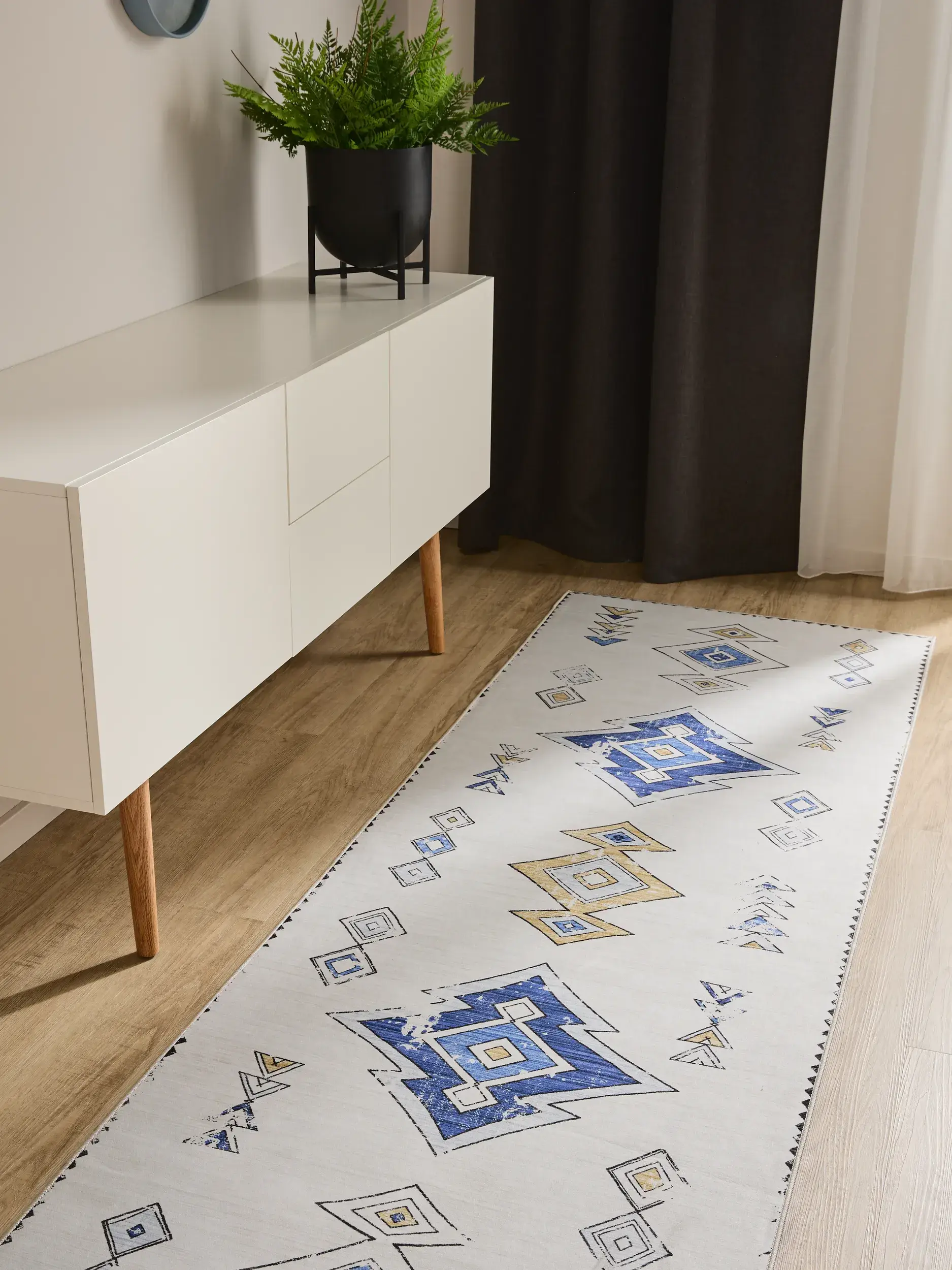 Koberec z 100% Polyester v Béžová s vlasem výšky 100% Polyester od benuta Basic