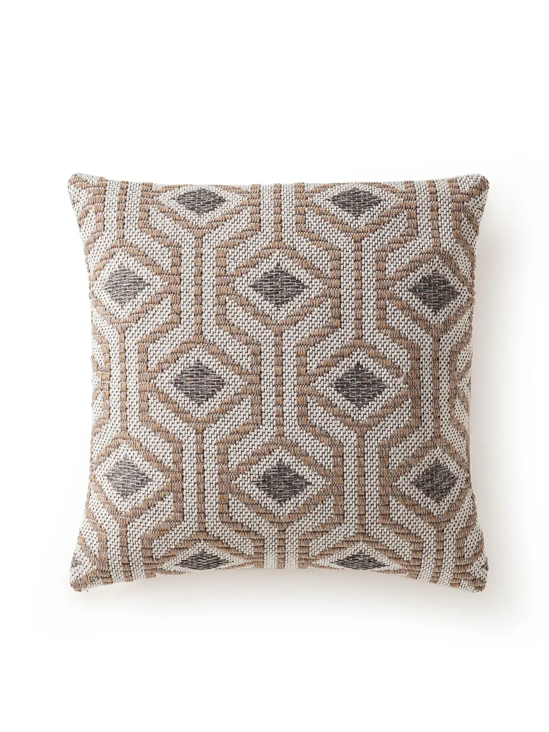 Kissenbezug Palma Taupe i Geometrisch-design laget av 100 % bomull fra benuta Nest
