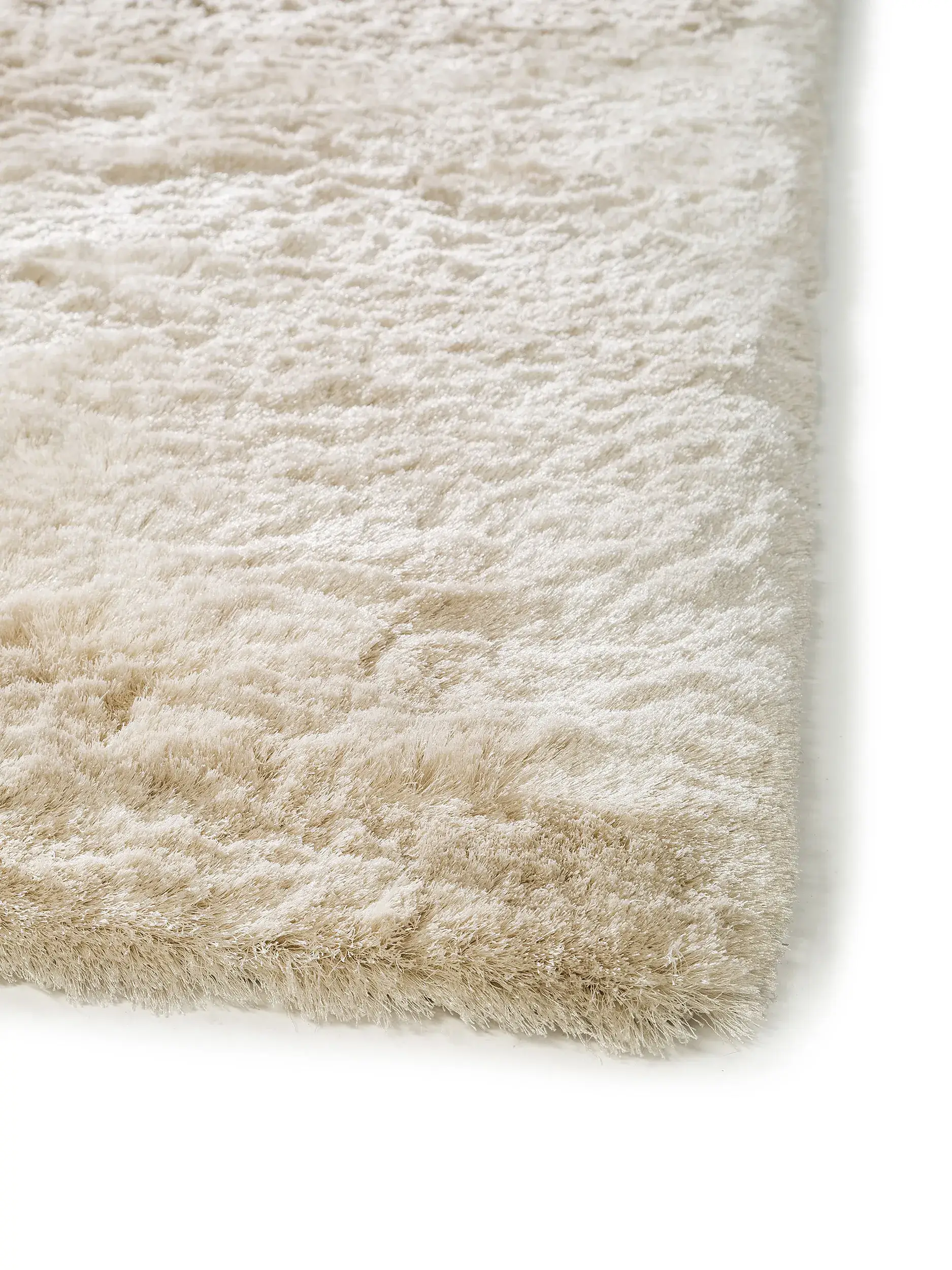 Rug made of 100% Polyester in Beige with a 100% Polyester high pile by benuta Nest