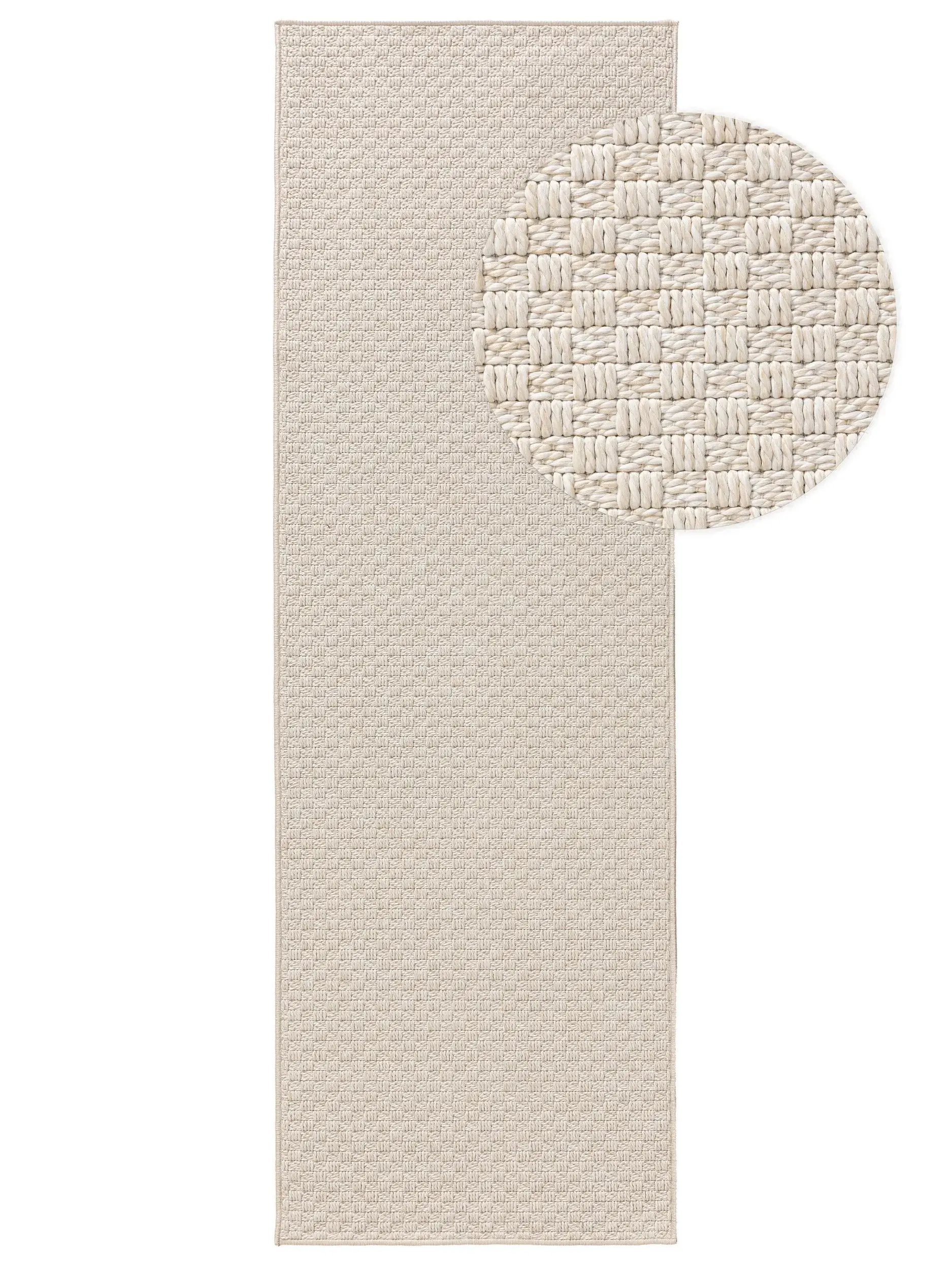 Teppich aus 100% Polypropylen in Beige mit 100% Polypropylen hohem Flor von benuta Pop